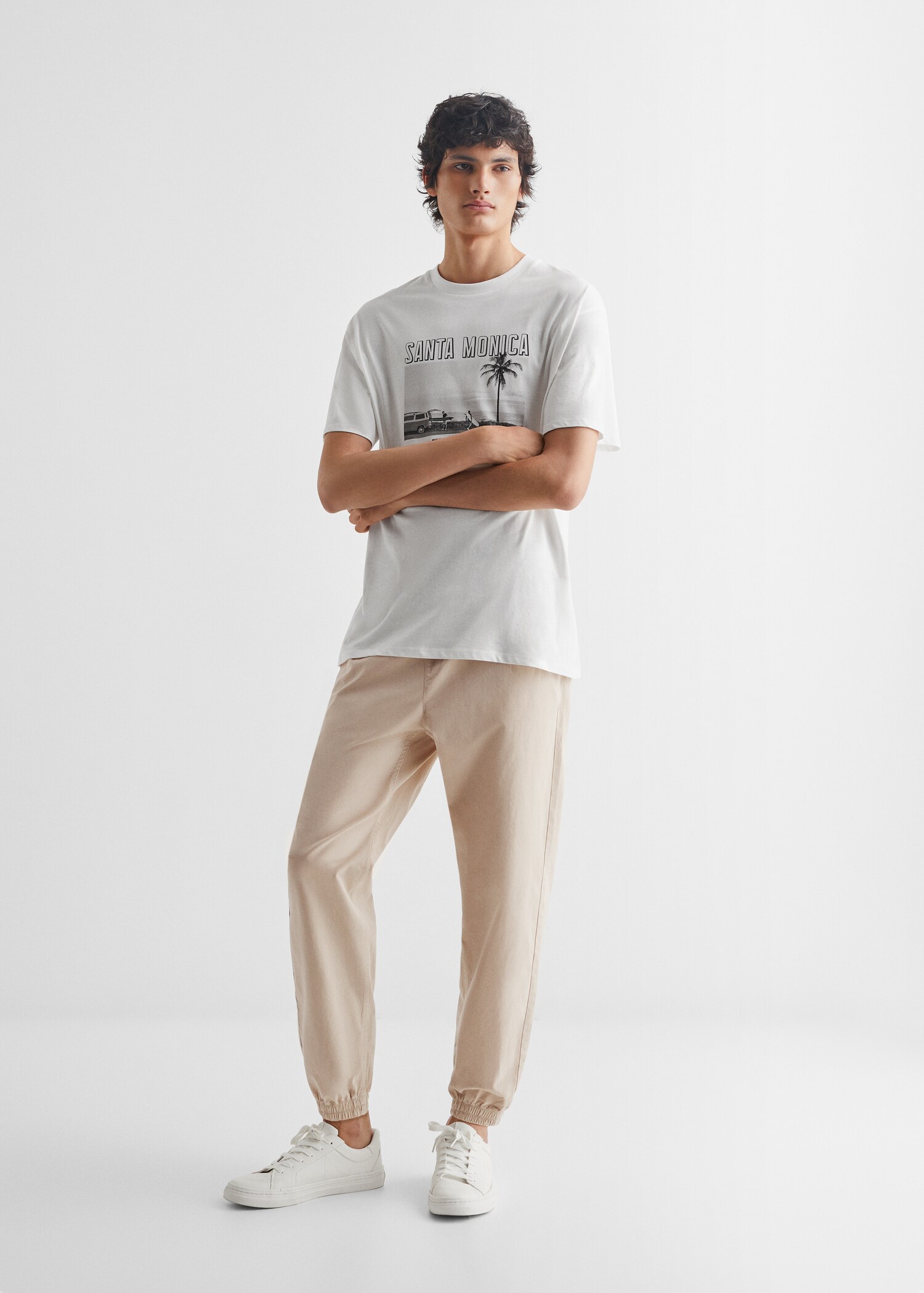 Printed cotton-blend t-shirt - General plane