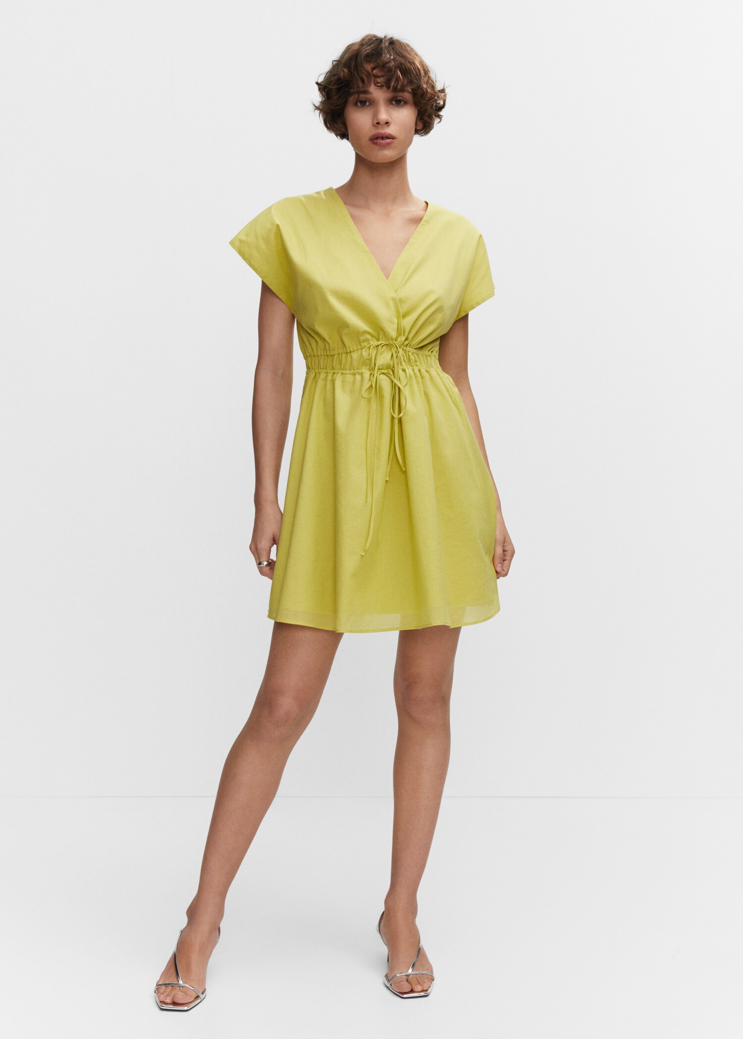 Vestido estampado doble lazo - Plano general