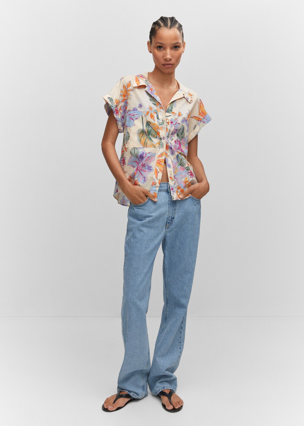 Chemise fleurie mango sale