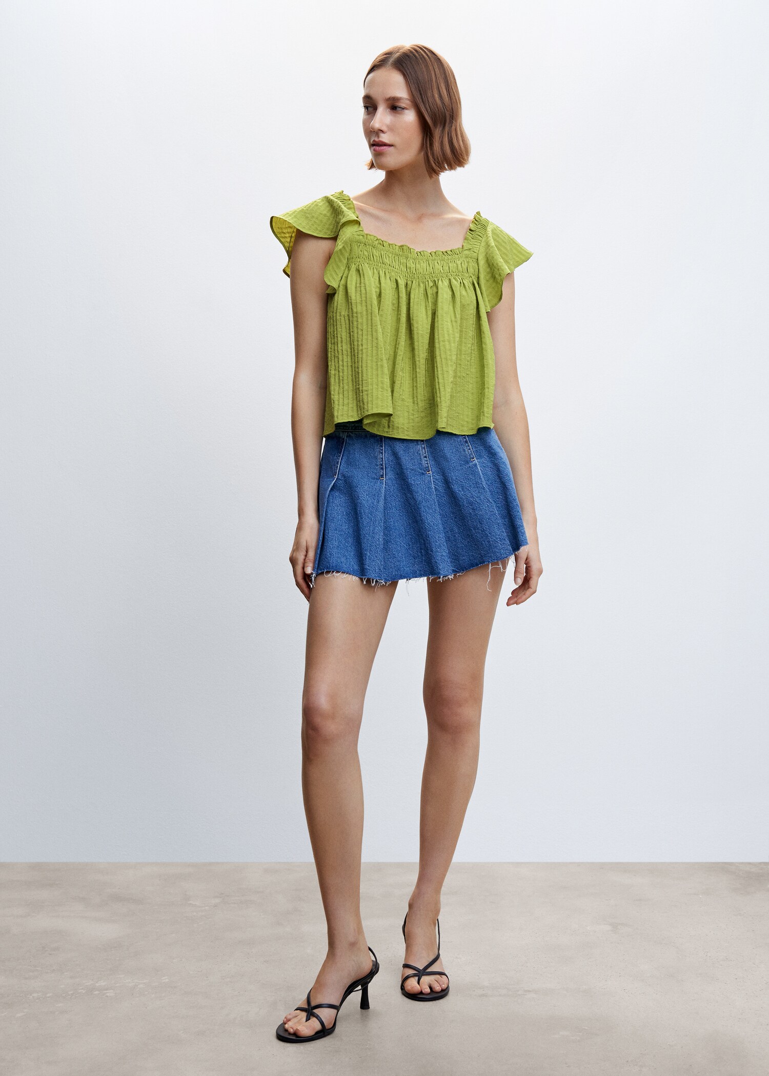 Stripe texture blouse - General plane
