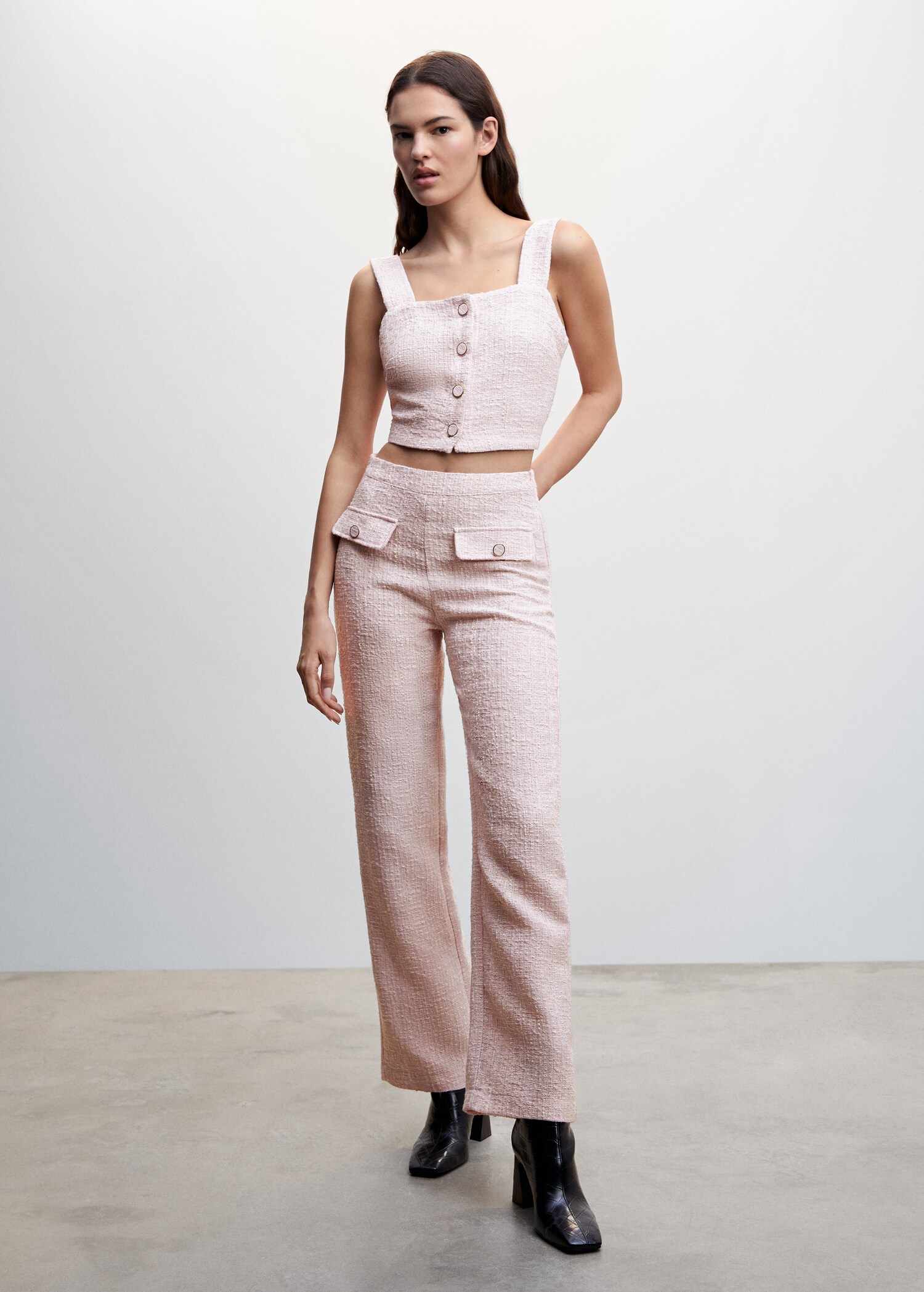 Tweed straight pants - General plane