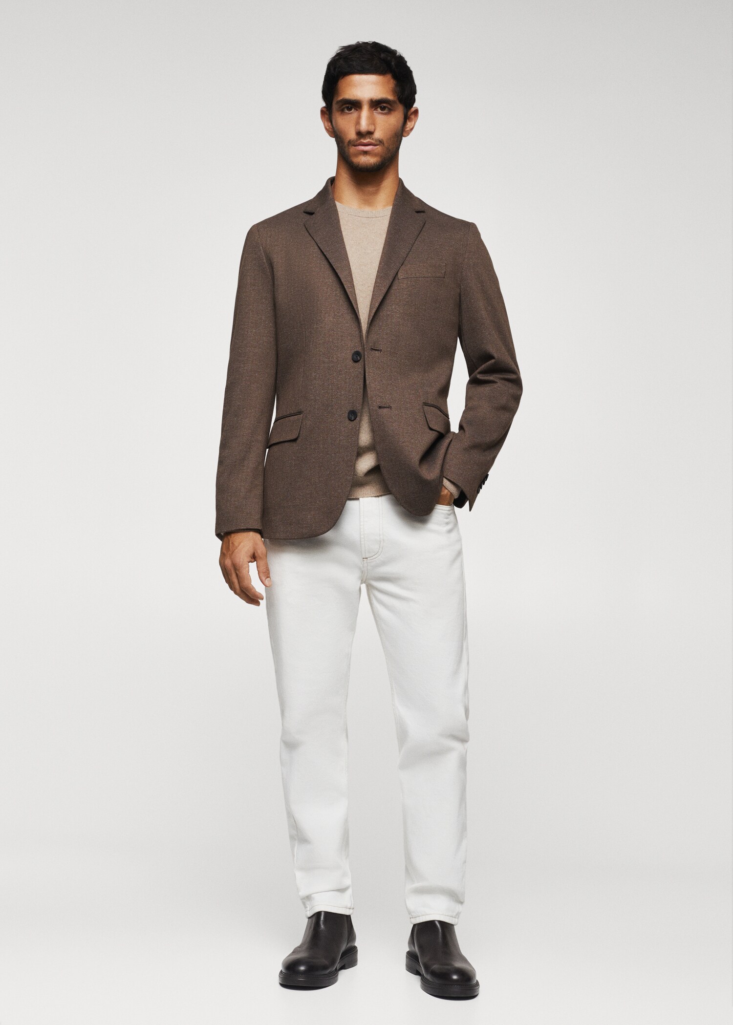 Veste slim-fit chevrons - Plan général