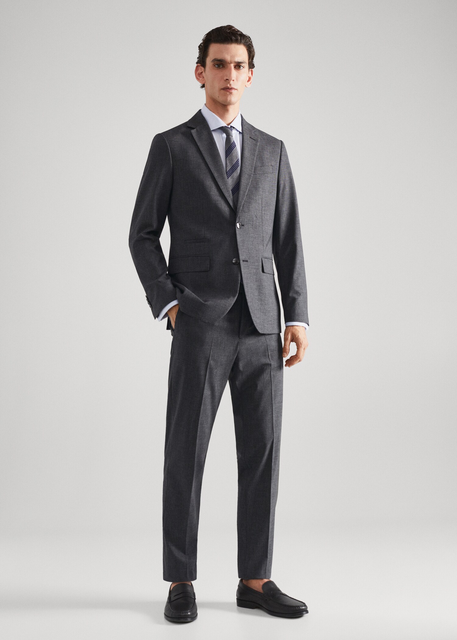 Dressbukse slim fit  i ull - Total bildeutsnitt