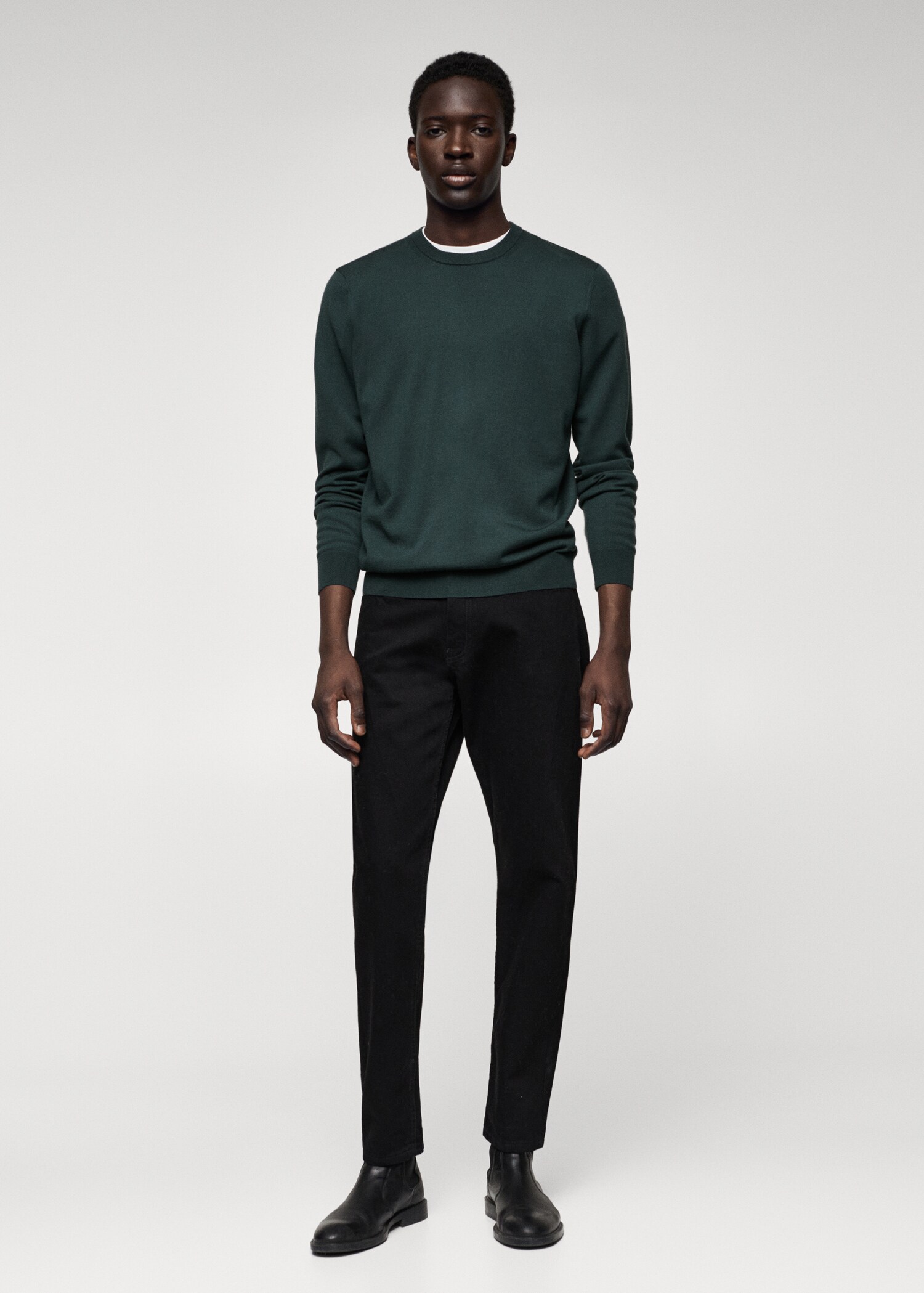 Pull laine mérinos lavable - Plan général