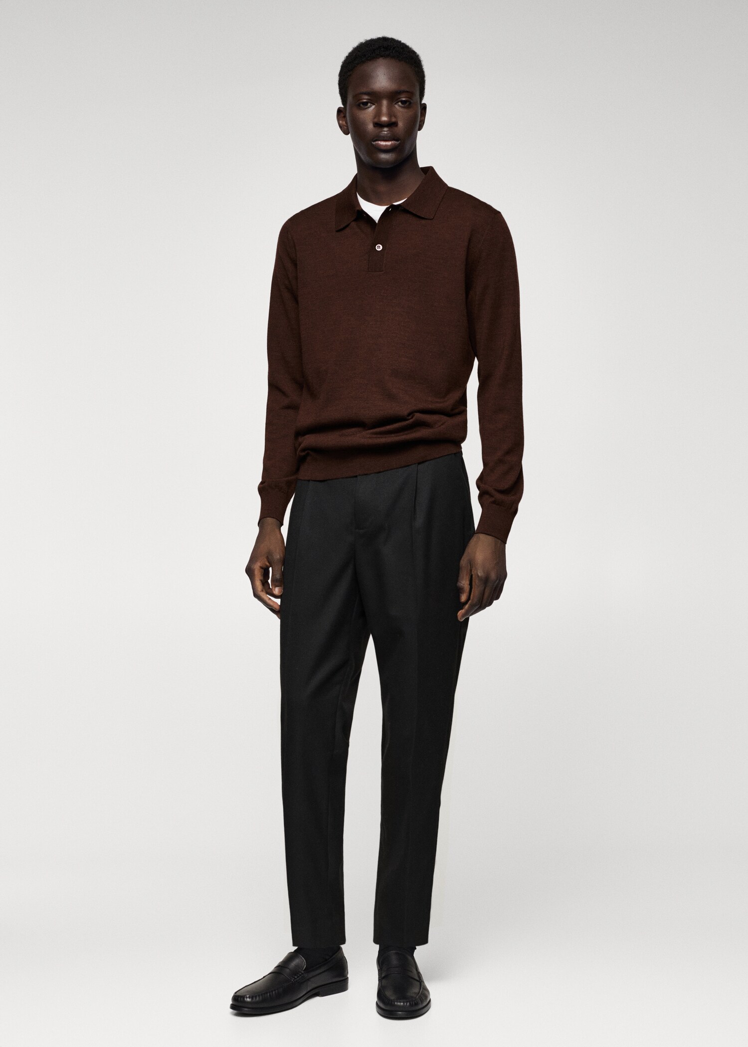 100% wool polo - General plane
