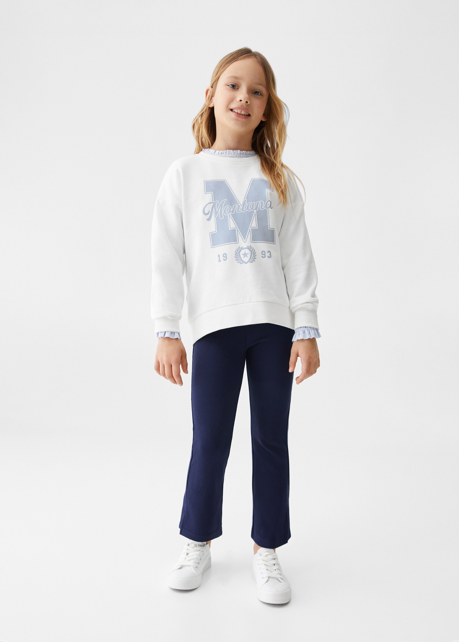 Gemustertes Baumwoll-Sweatshirt - Allgemeine Ansicht