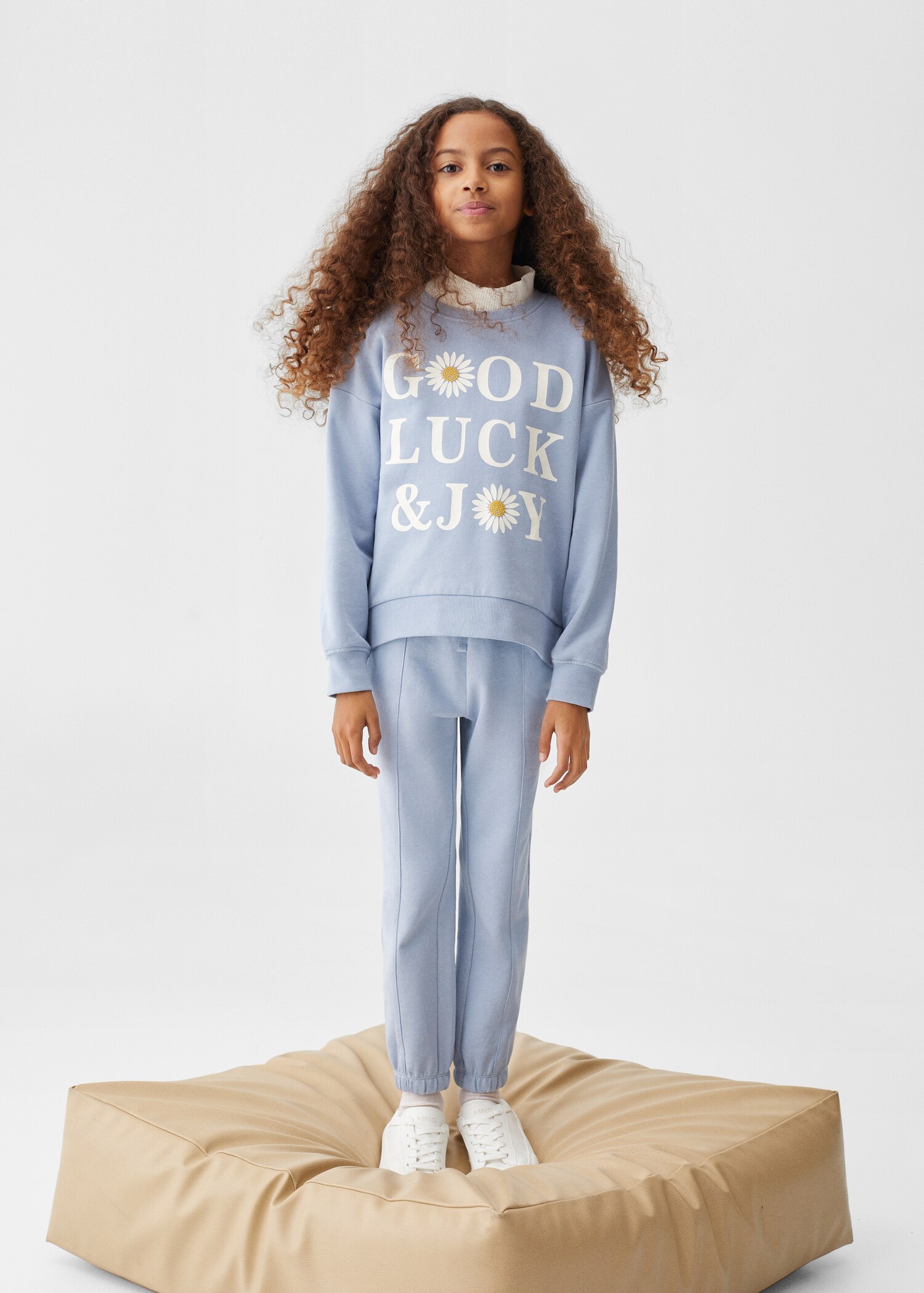 Gemustertes Baumwoll-Sweatshirt - Allgemeine Ansicht
