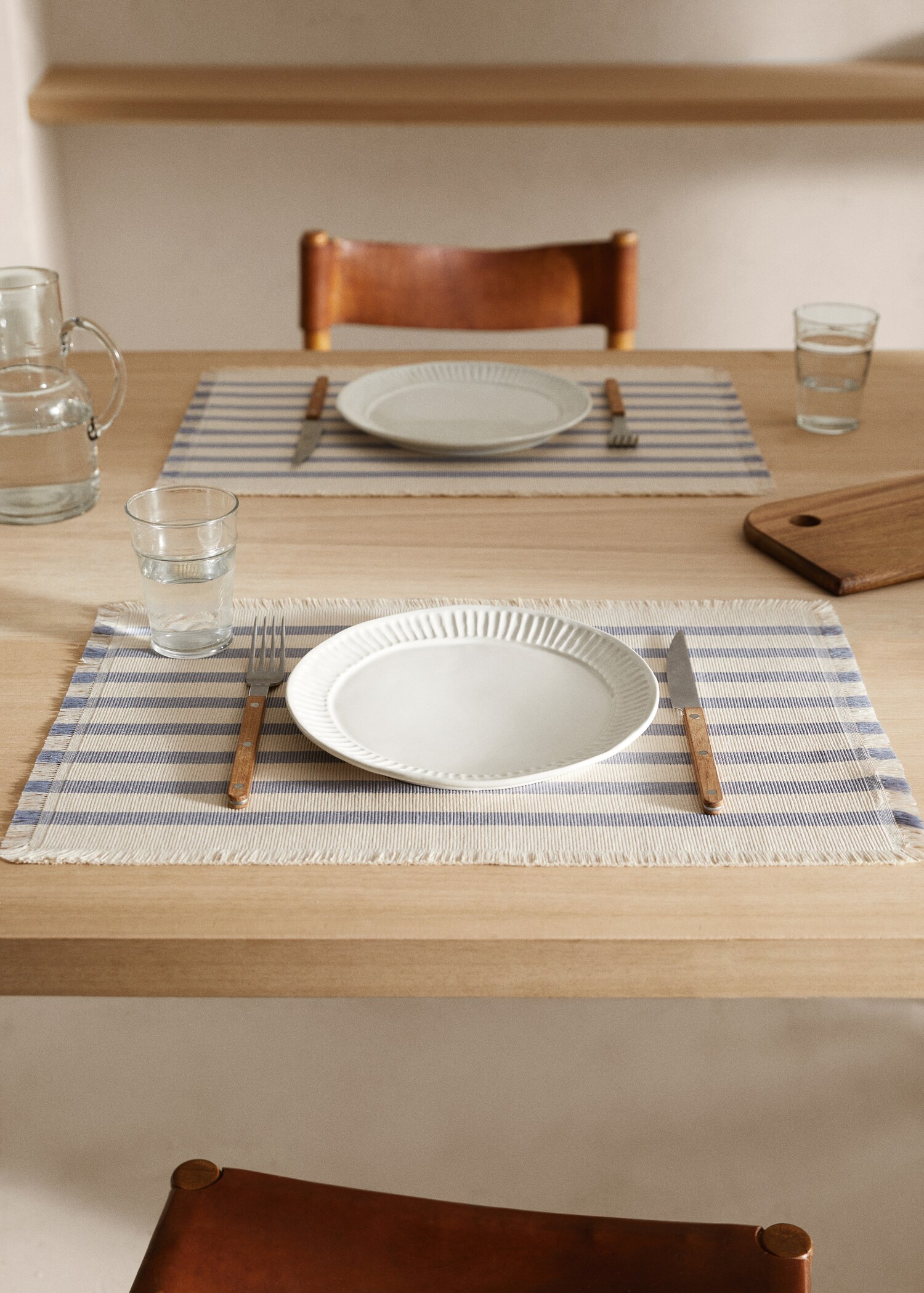 Tischset mit Streifenmuster 35 x 50 cm (2er-Pack) - Allgemeine Ansicht