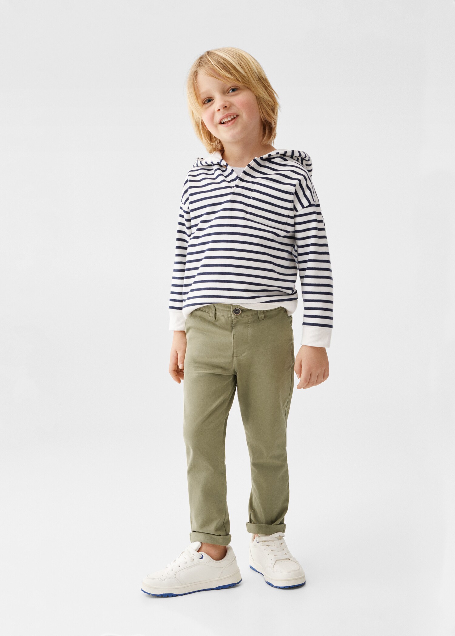 Striped hooded sweatshirt - General plane