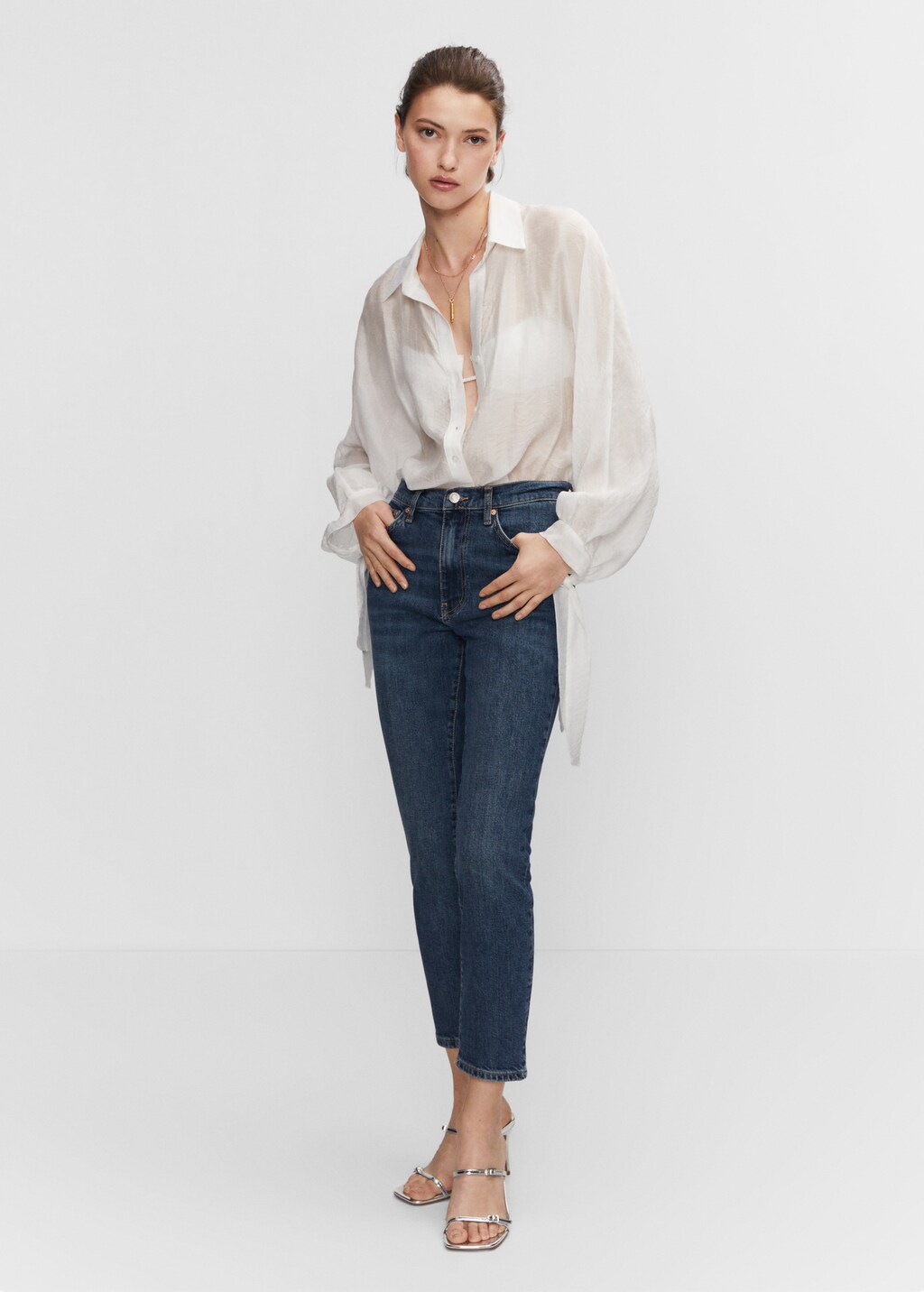 Slim cropped jeans Women MANGO Moldova