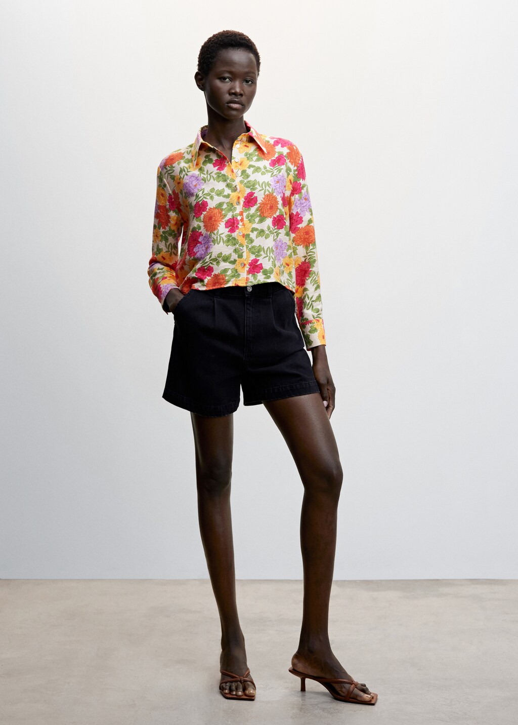 Blouse imprimee boutonnee Femme MANGO Burkina Faso