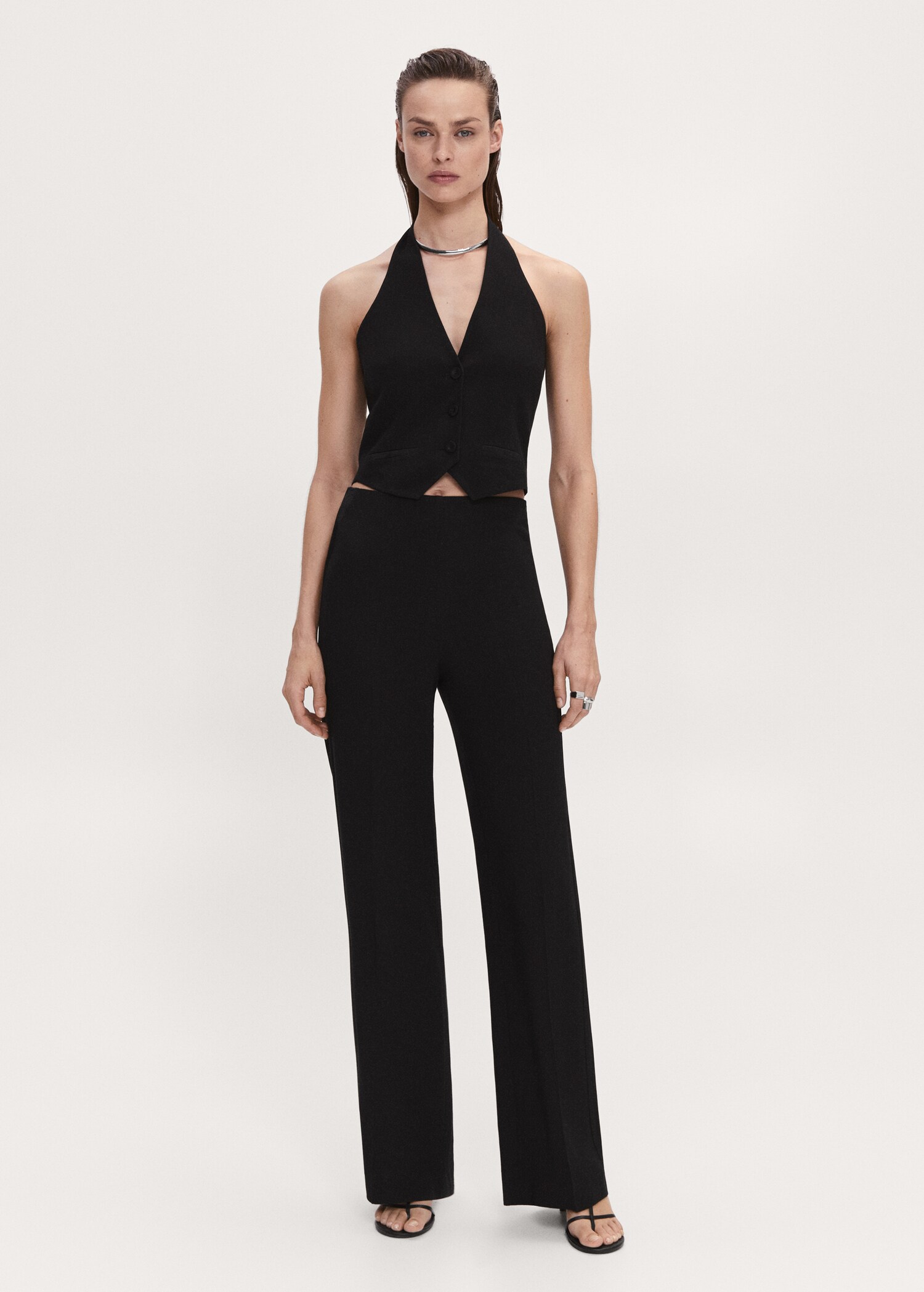 Pantalon costume wideleg  - Plan général