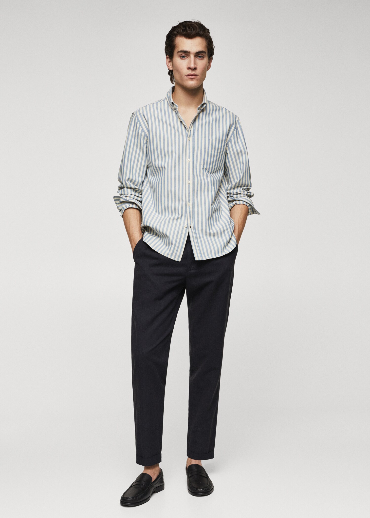 Chemise 100 % coton rayures - Plan général