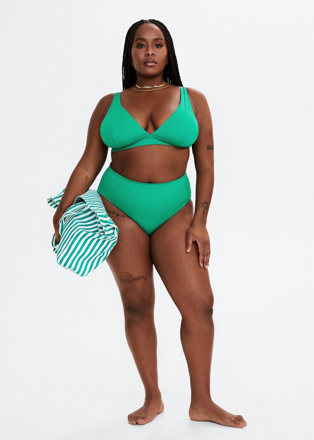 Plus size triangle bikini top hotsell
