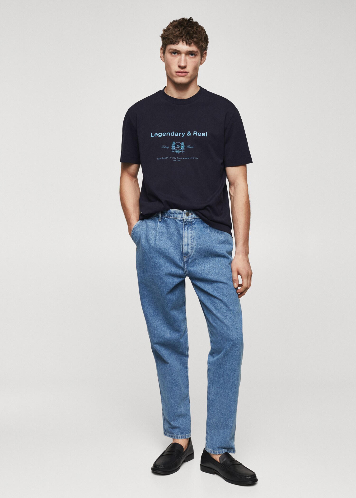 Teks t-shirt 100% katun - Tampilan Umum