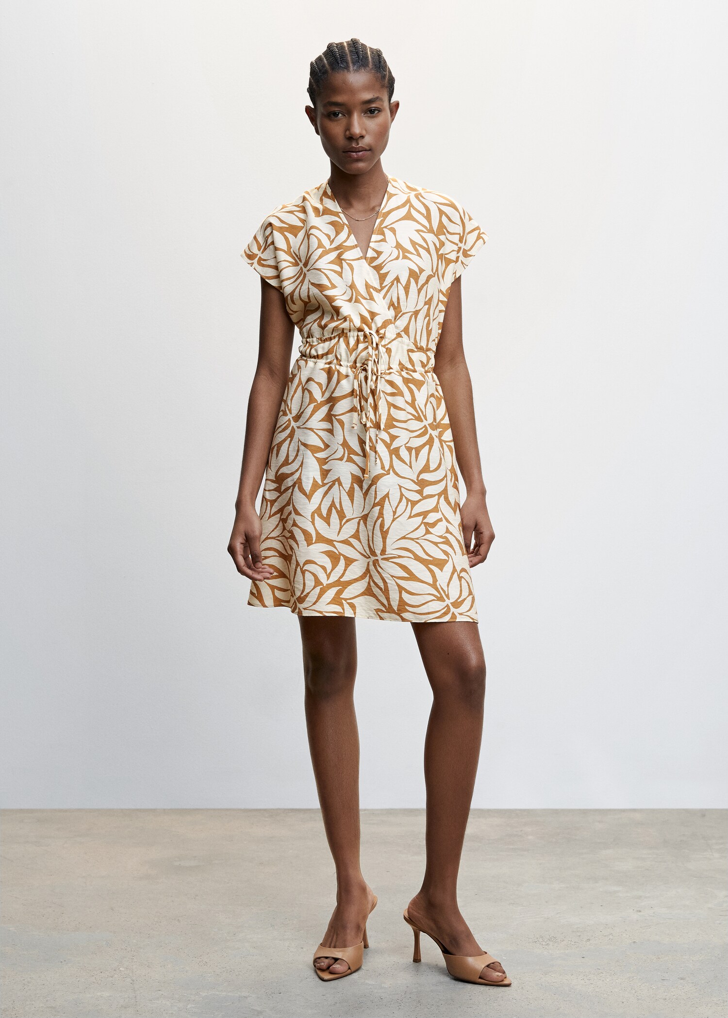 Printed double-bow dress - General plane