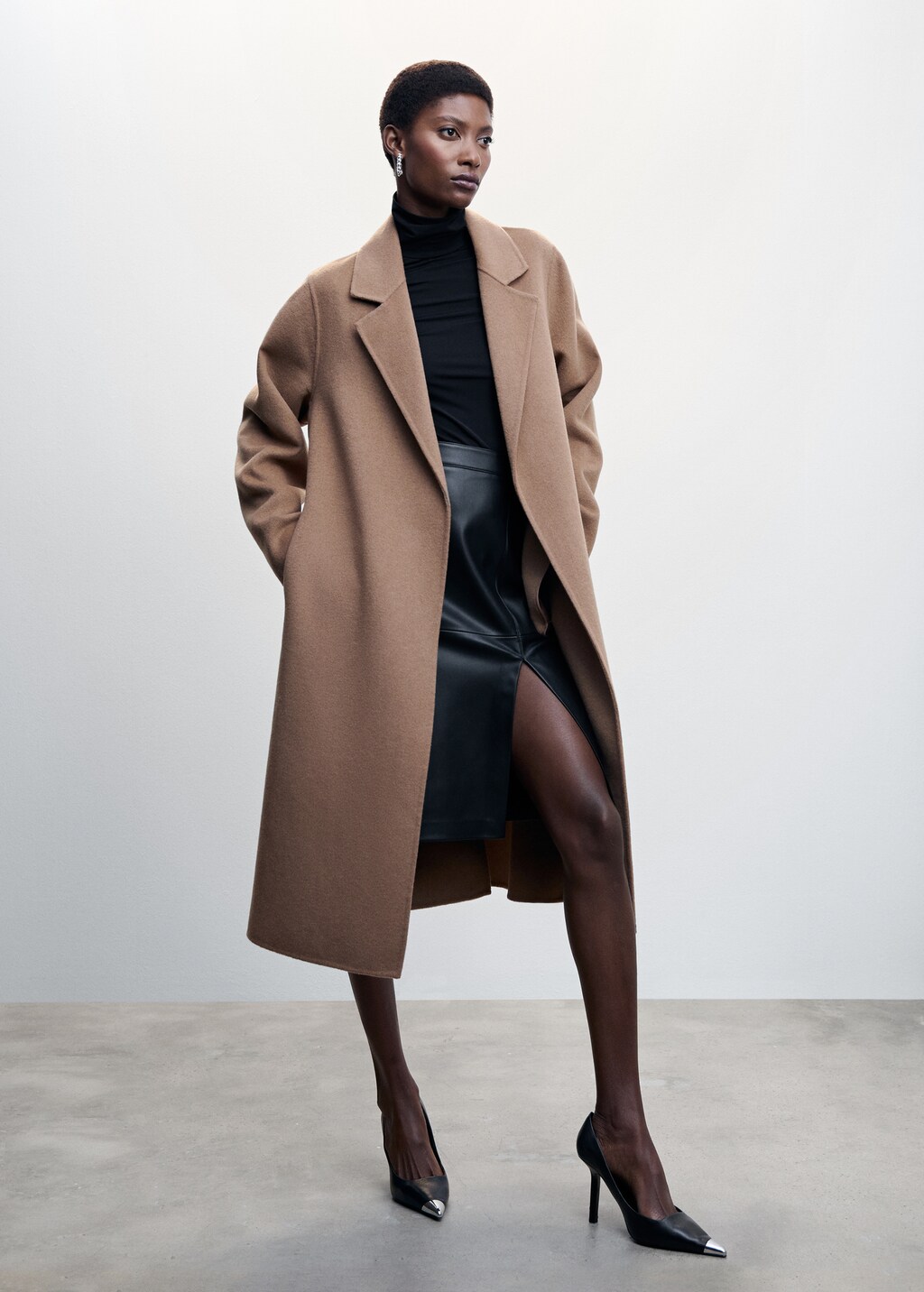 Faux leather pencil skirt Women MANGO Georgia