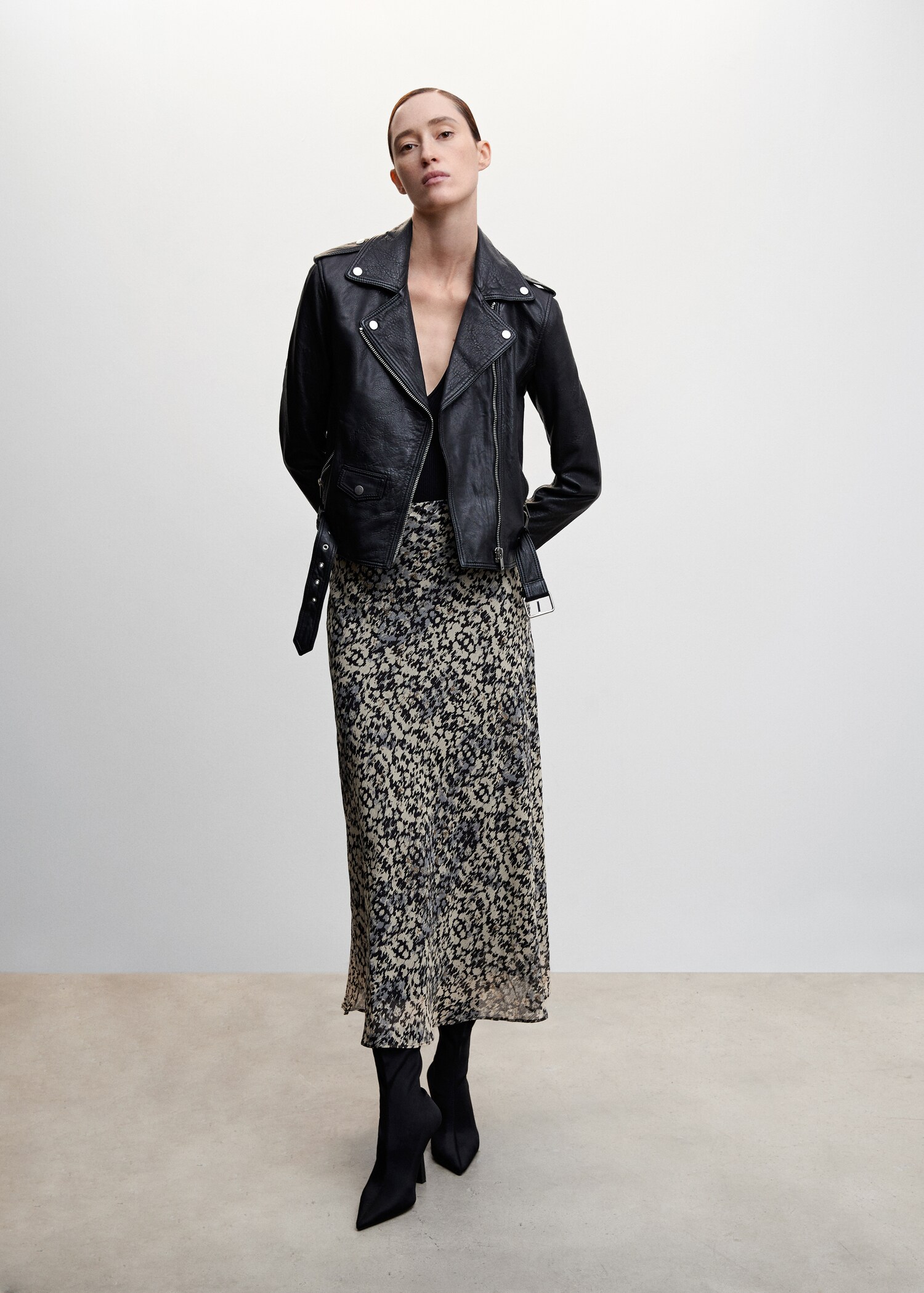 Printed long skirt - General plane