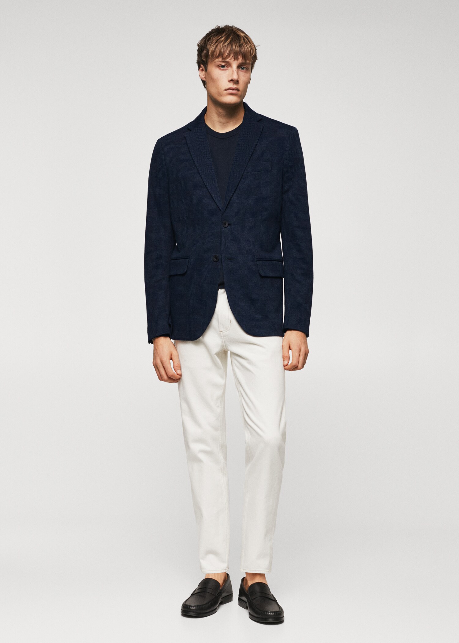 Veste slim-fit en micro-imprimé - Plan général