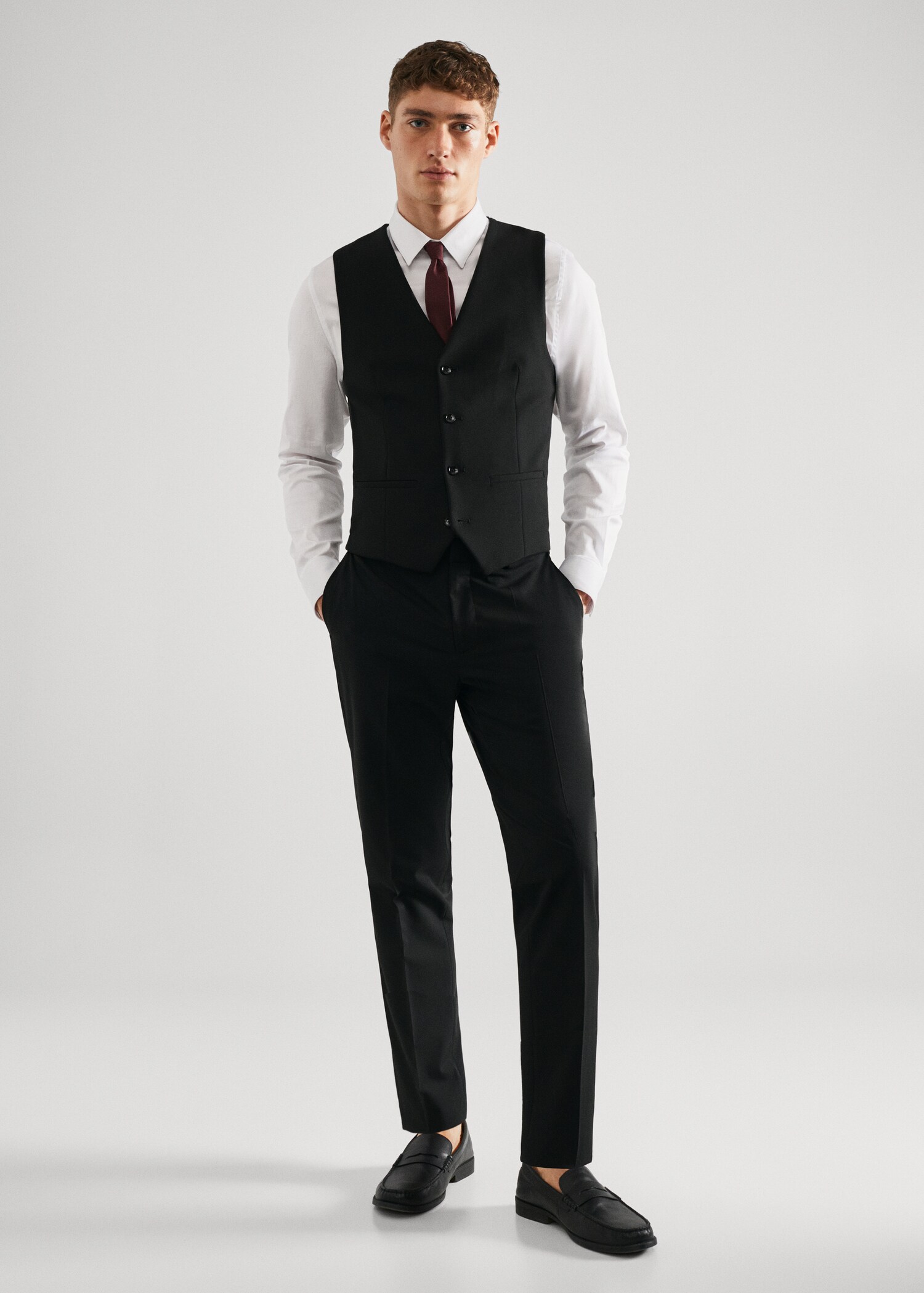 Super slim-fit suit vest - General plane
