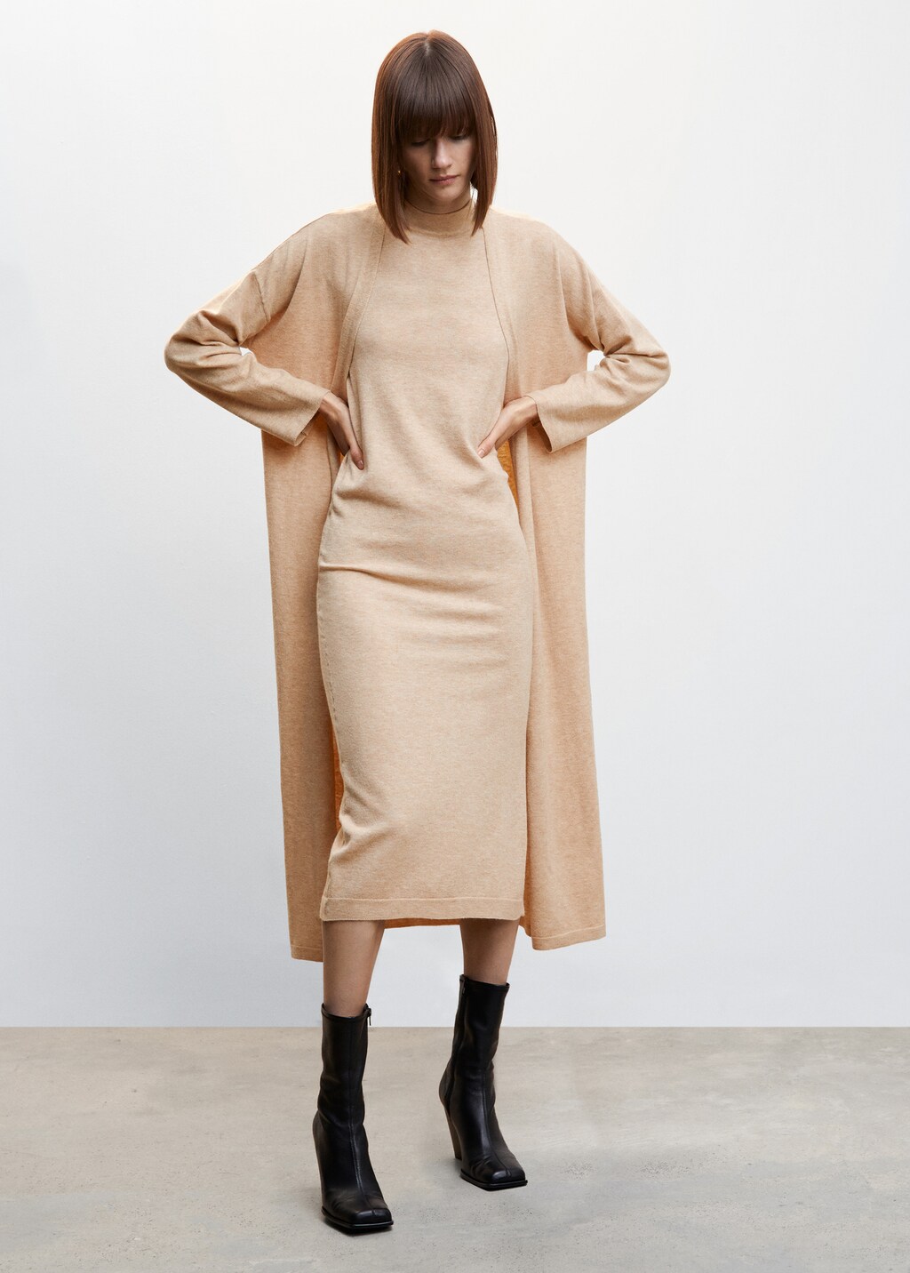 Mango cardigan long deals
