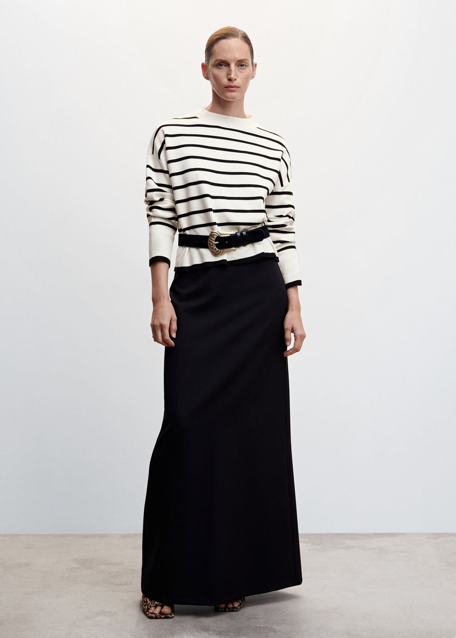 Oversized striped sweater - General plane