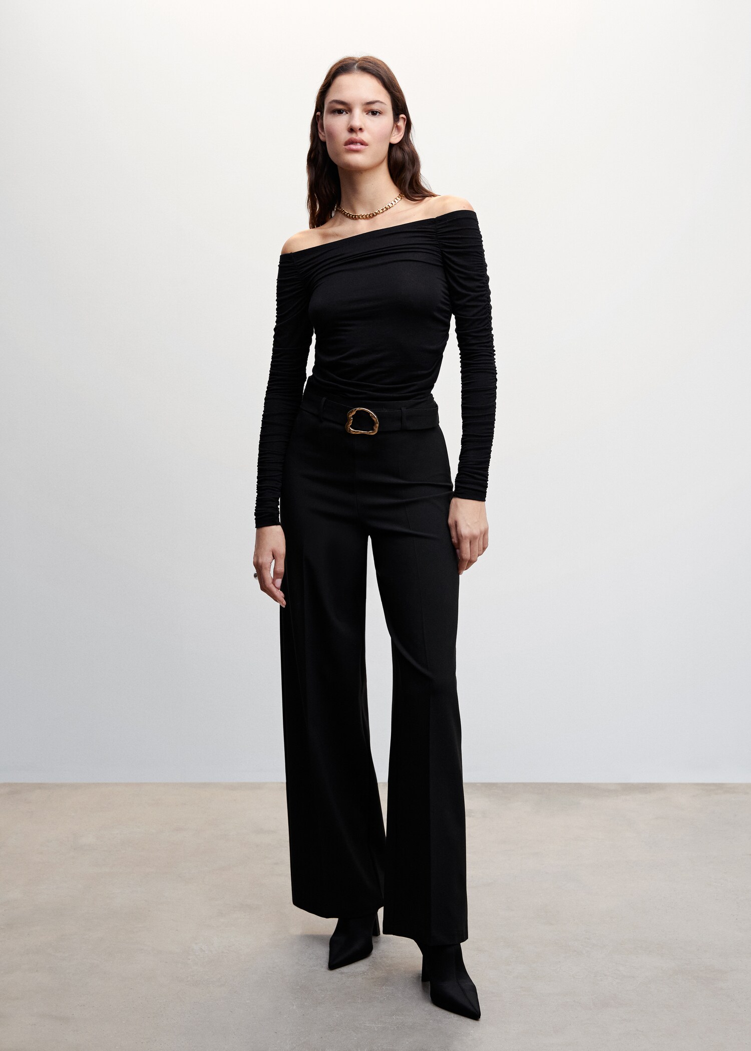Belt straight-fit trousers - General plane