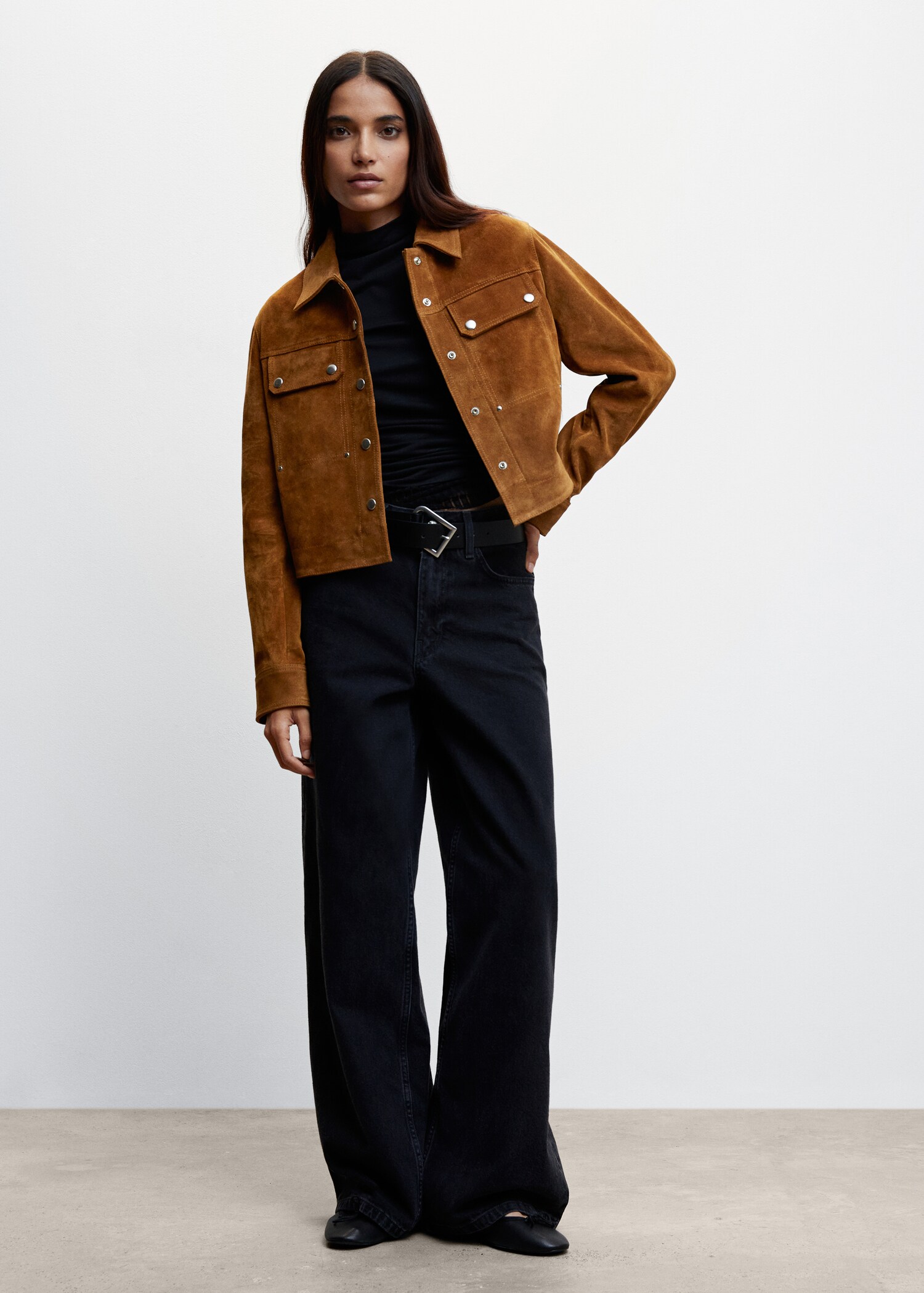 Lederjacke mit Taschen - Allgemeine Ansicht