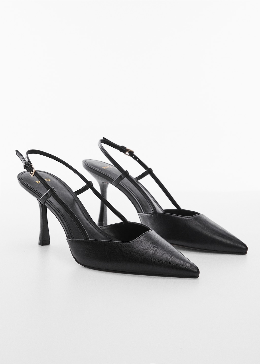 Sling back leather shoes Women MANGO Libya