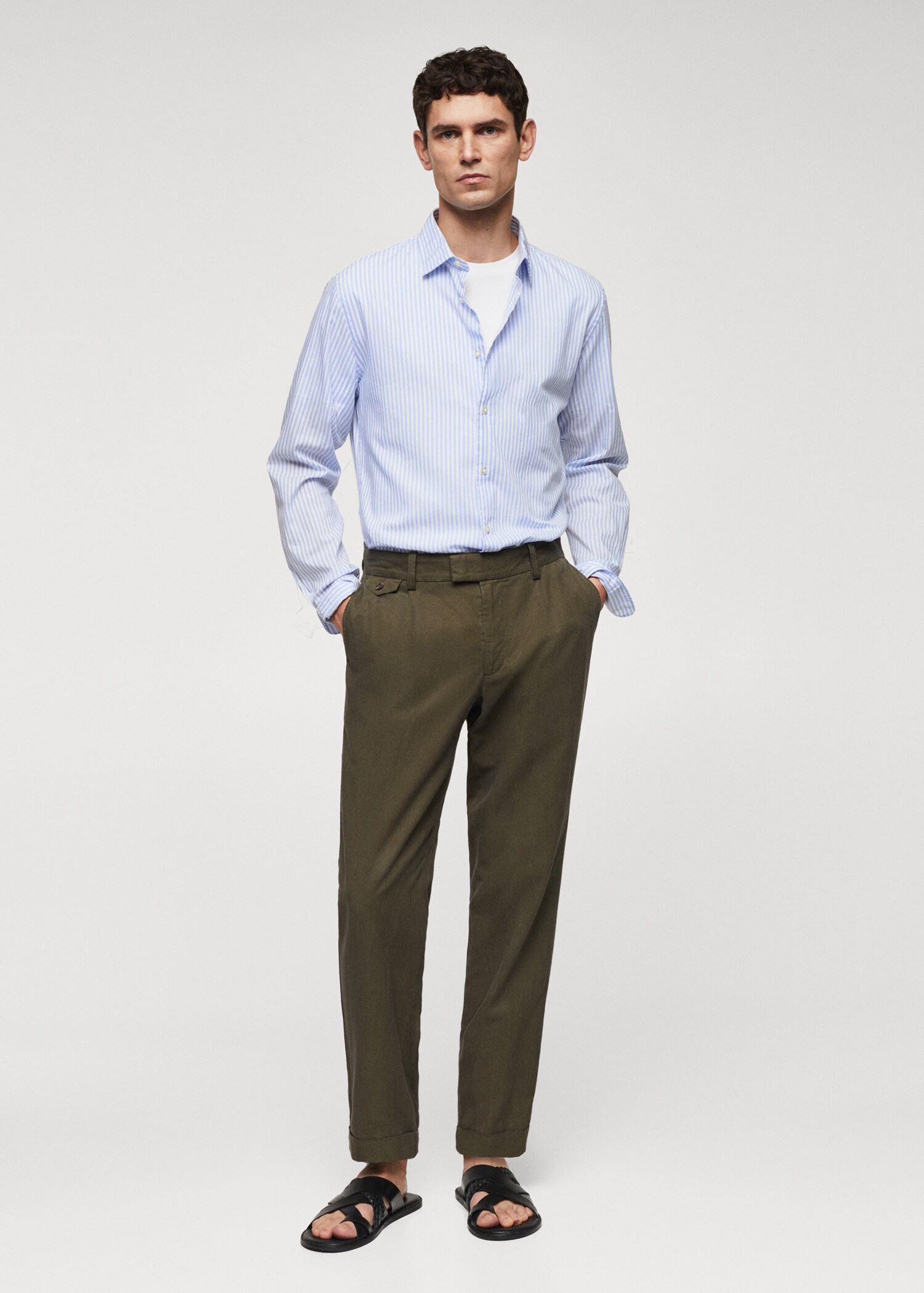 100% cotton slim fit shirt - General plane