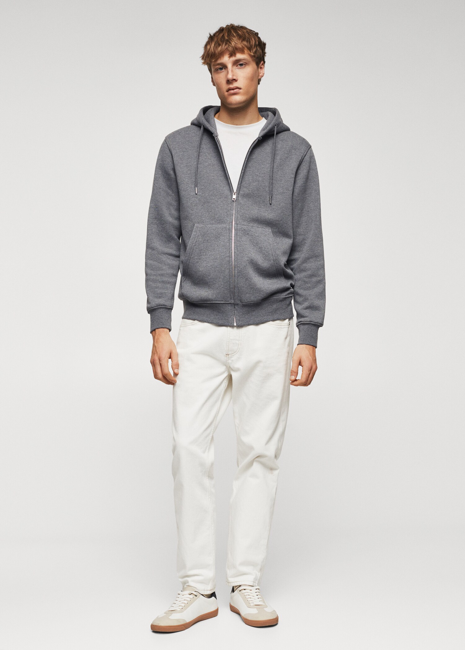 Baumwoll-Sweatshirt mit Reißverschluss - Allgemeine Ansicht