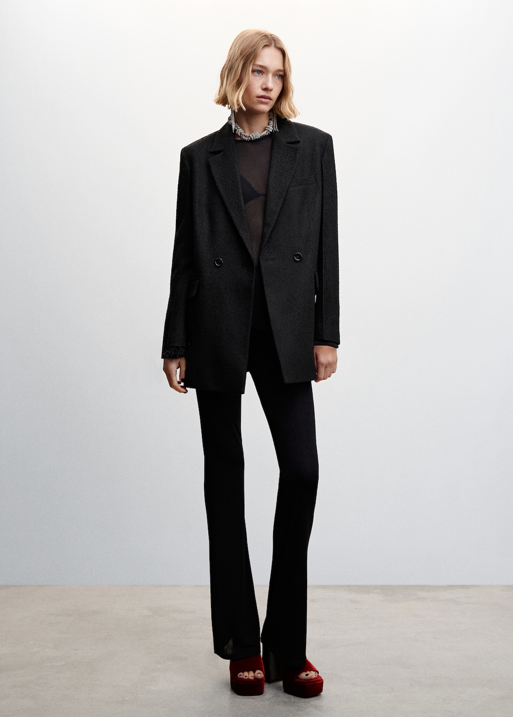 Patterned suit blazer - Women | MANGO China Patterned suit blazer - Women | MANGO China