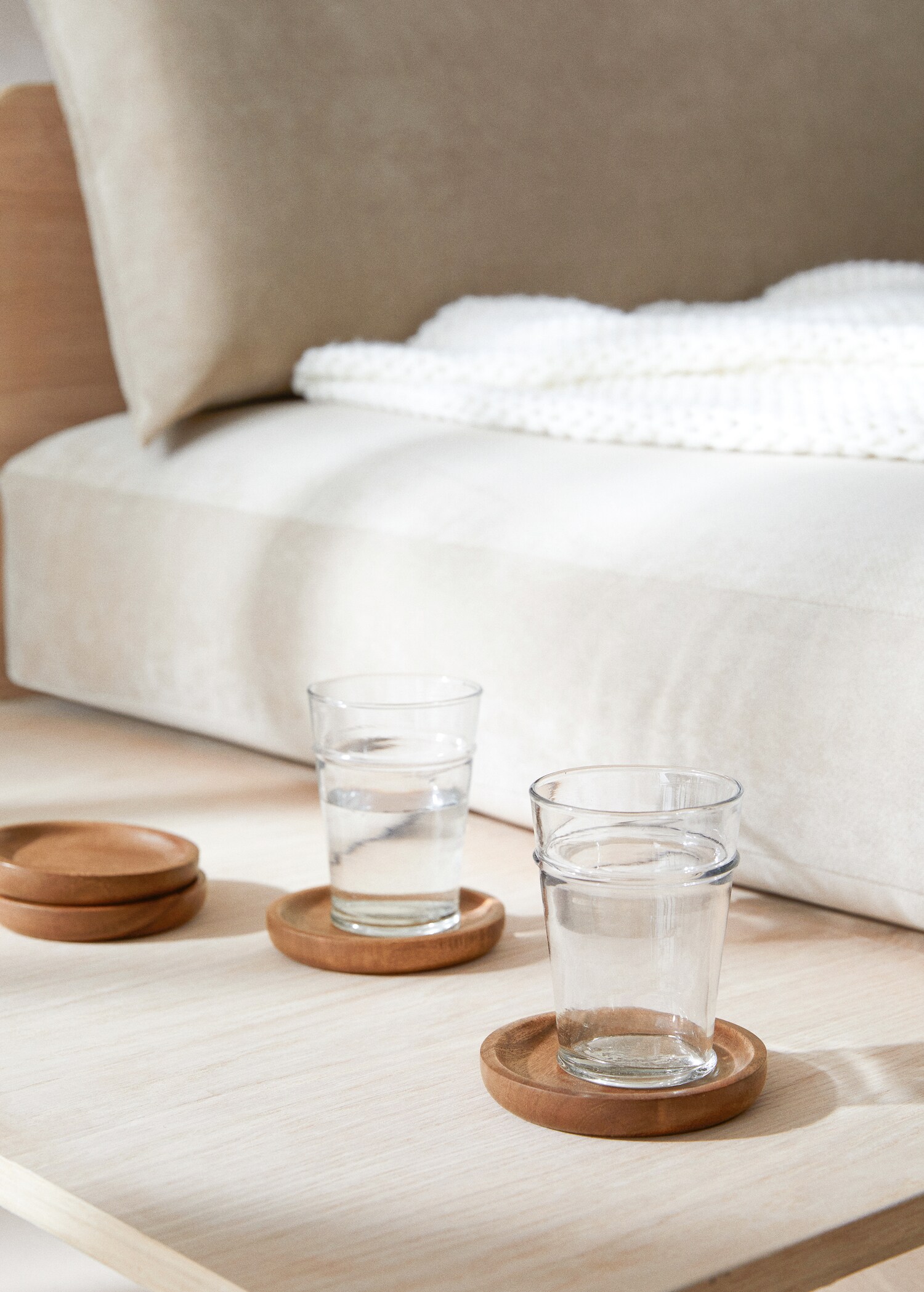 Posavasos madera (Pack de cuatro) - Plano general
