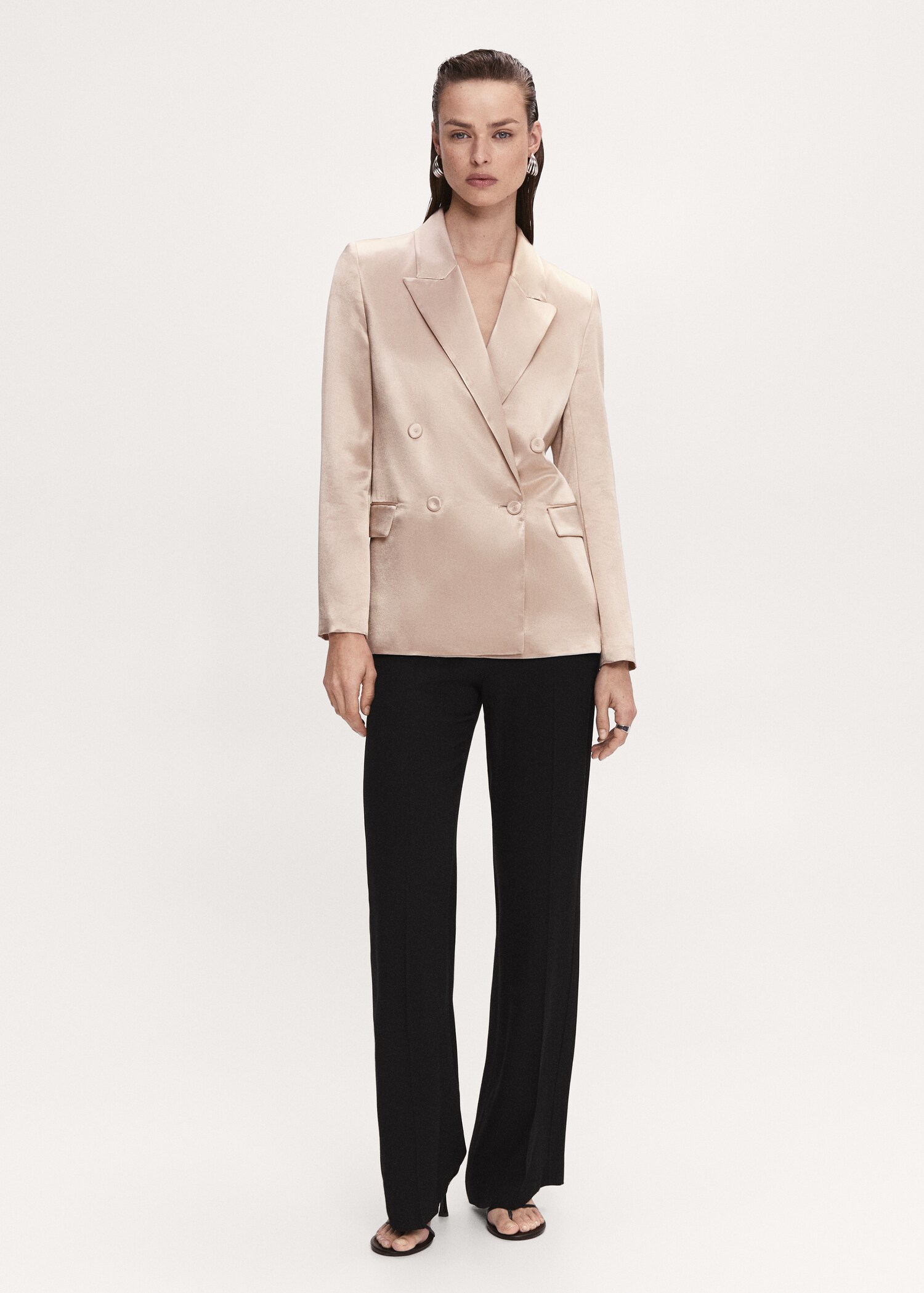 Satin-finish blazer - General plane