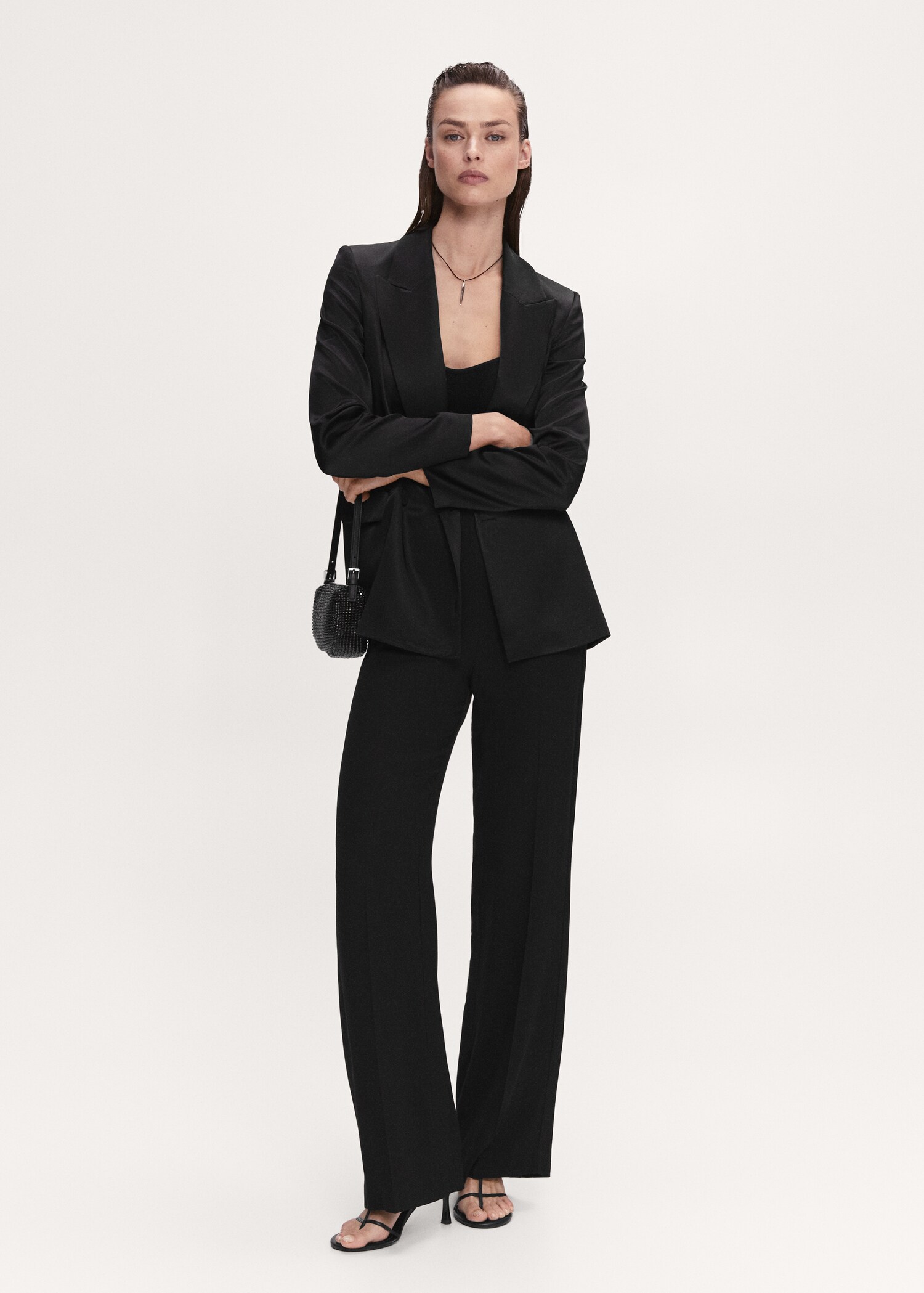 Satin-finish blazer - General plane