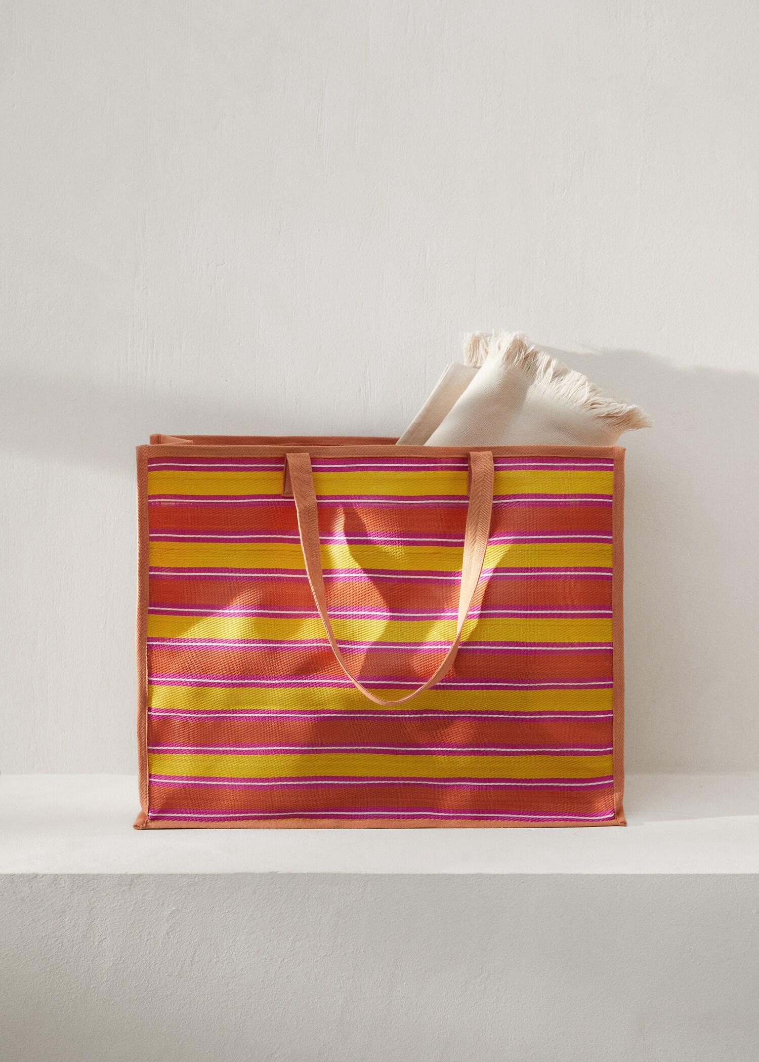 Striped waterproof totebag - General plane