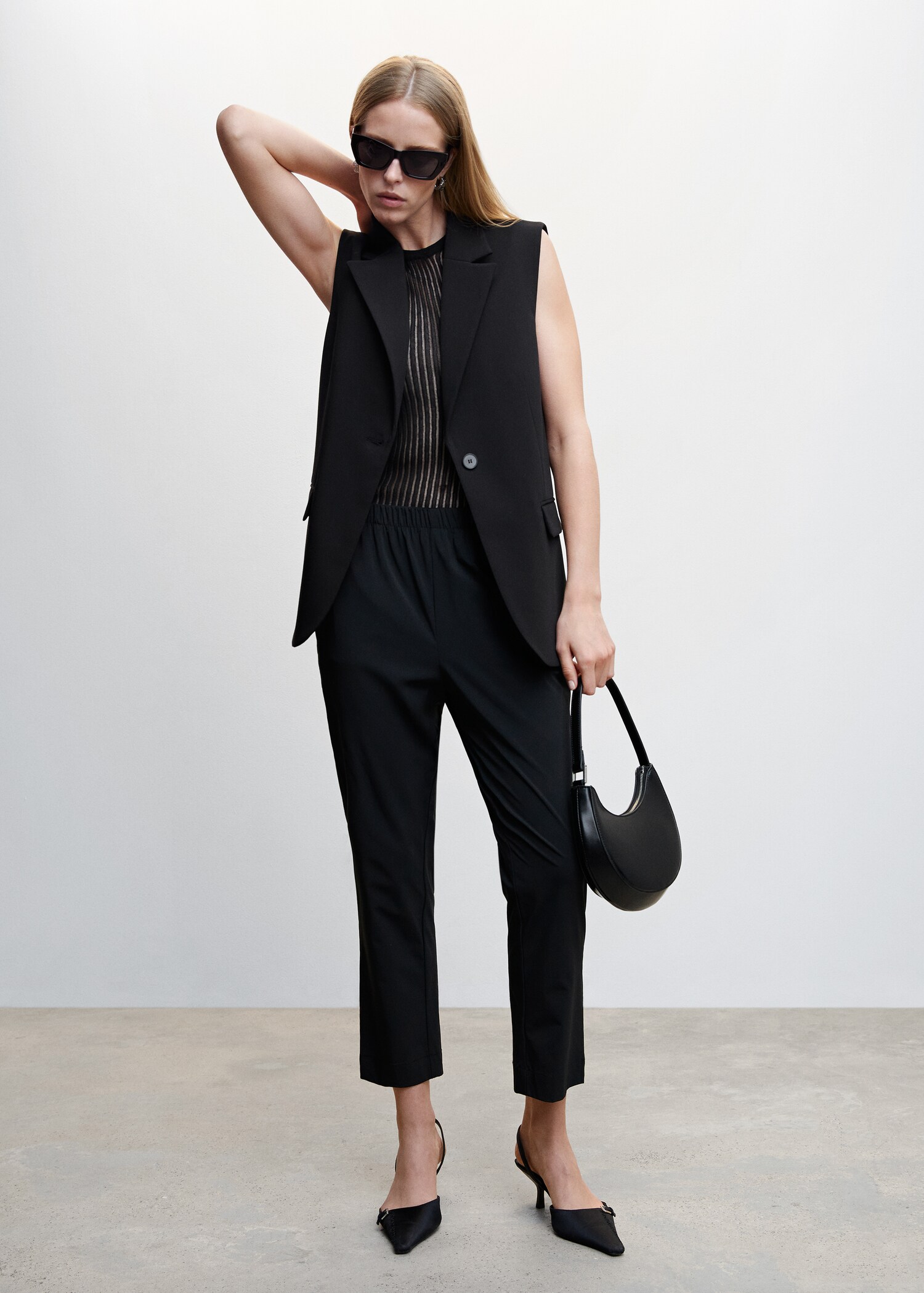 Elastic waist flowy trousers - Загальний план