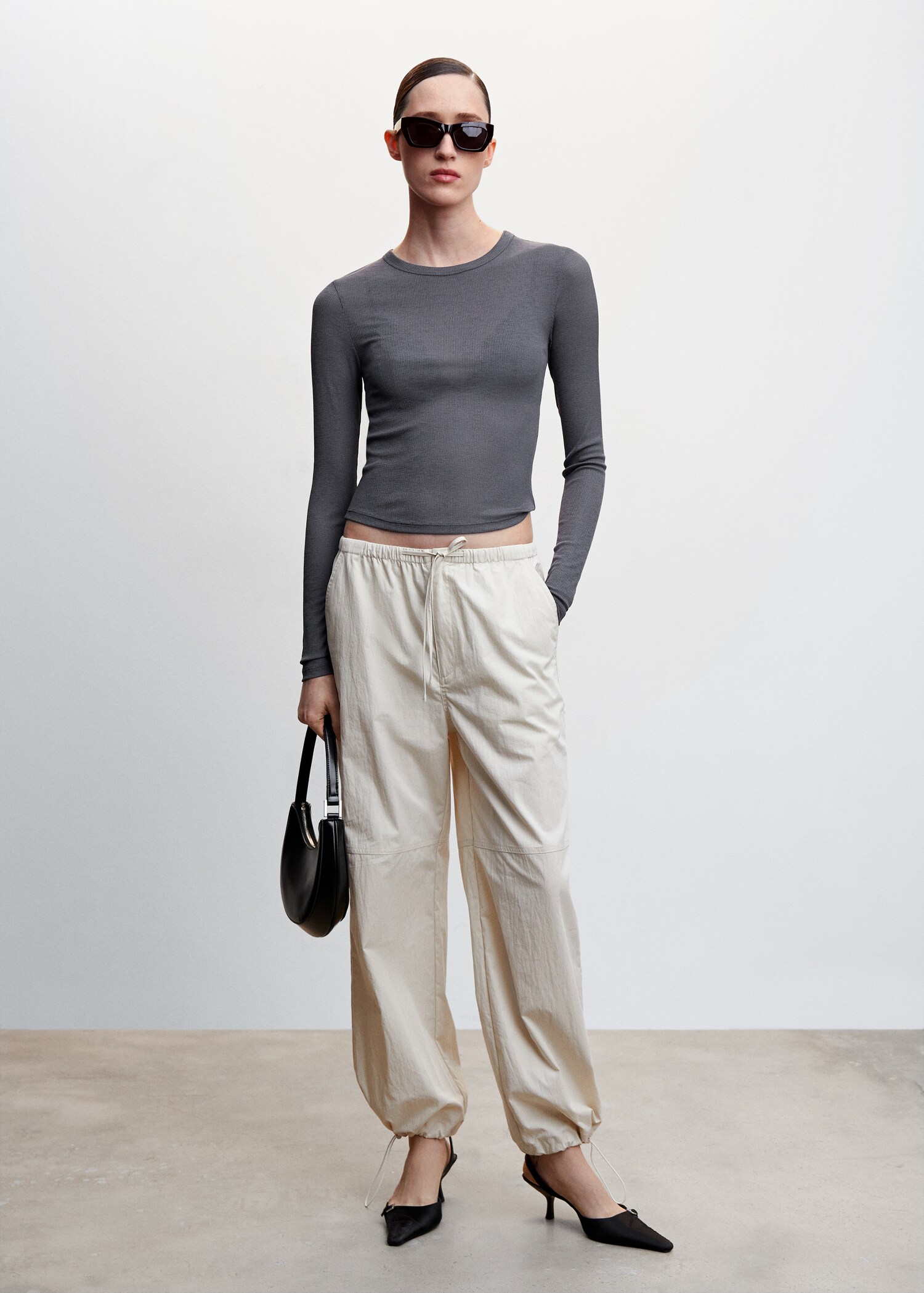 Ribbed  knit t-shirt - General plane