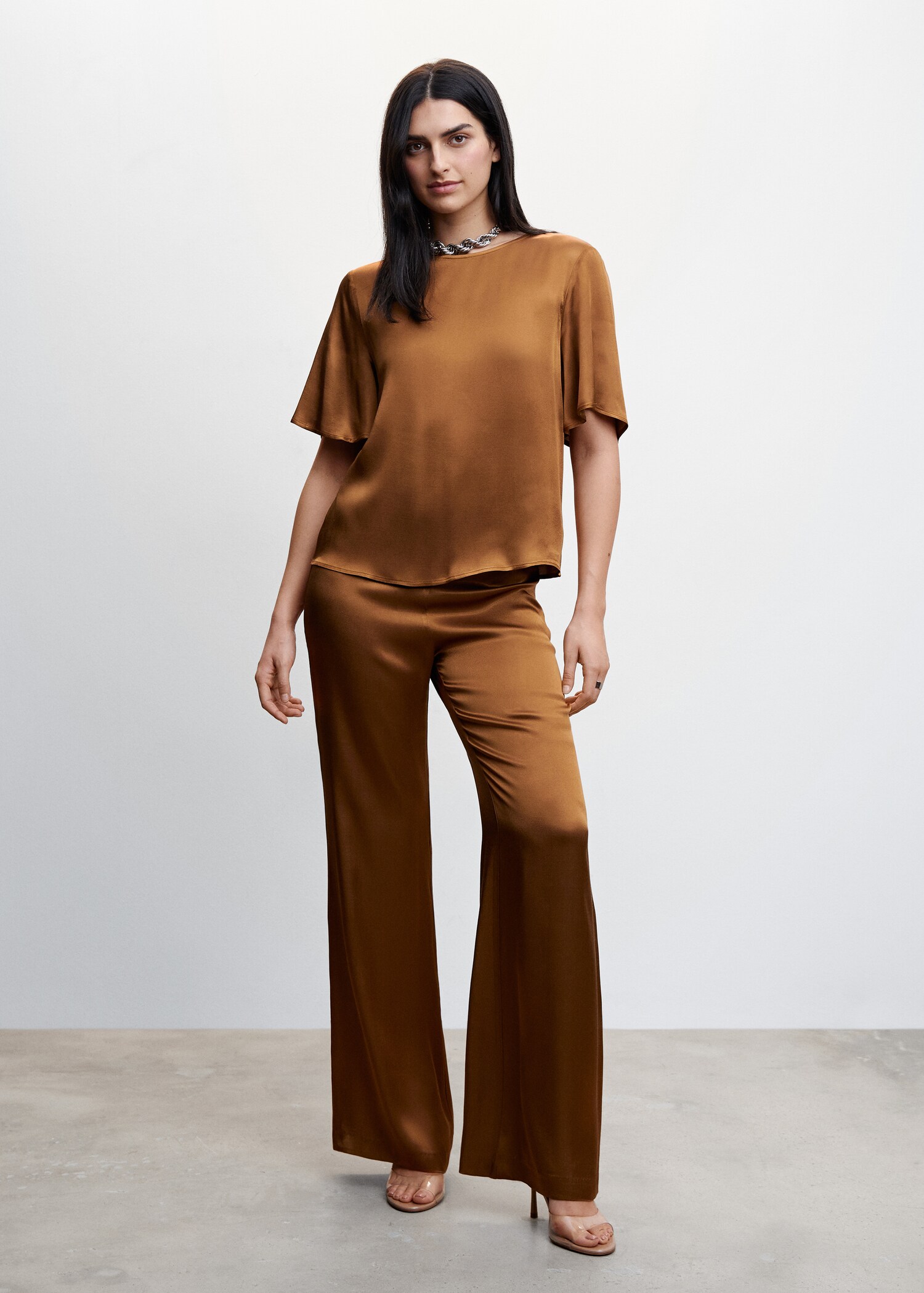 Pantalon palazzo satiné - Plan général