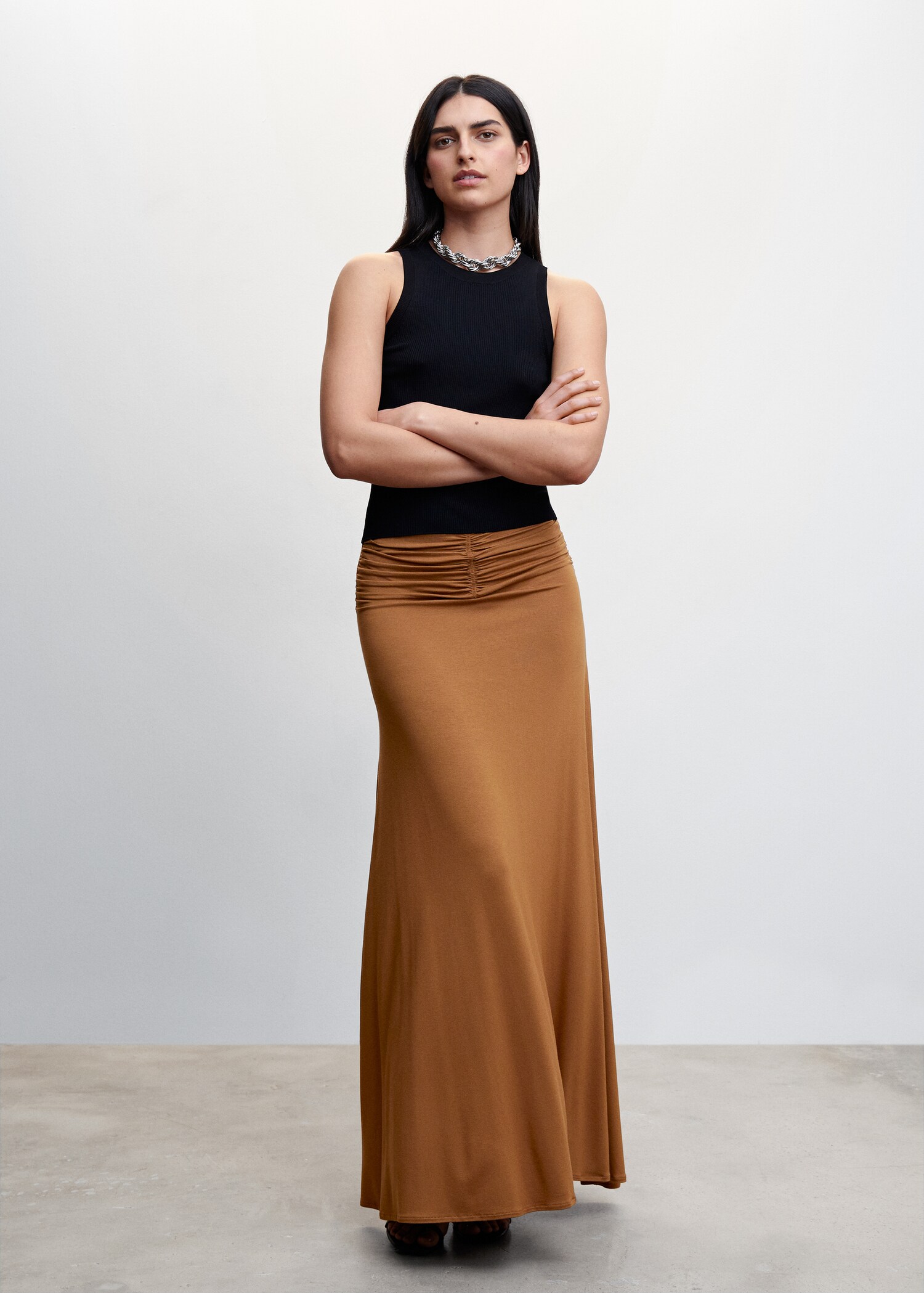 Gathered waist skirt - General plane