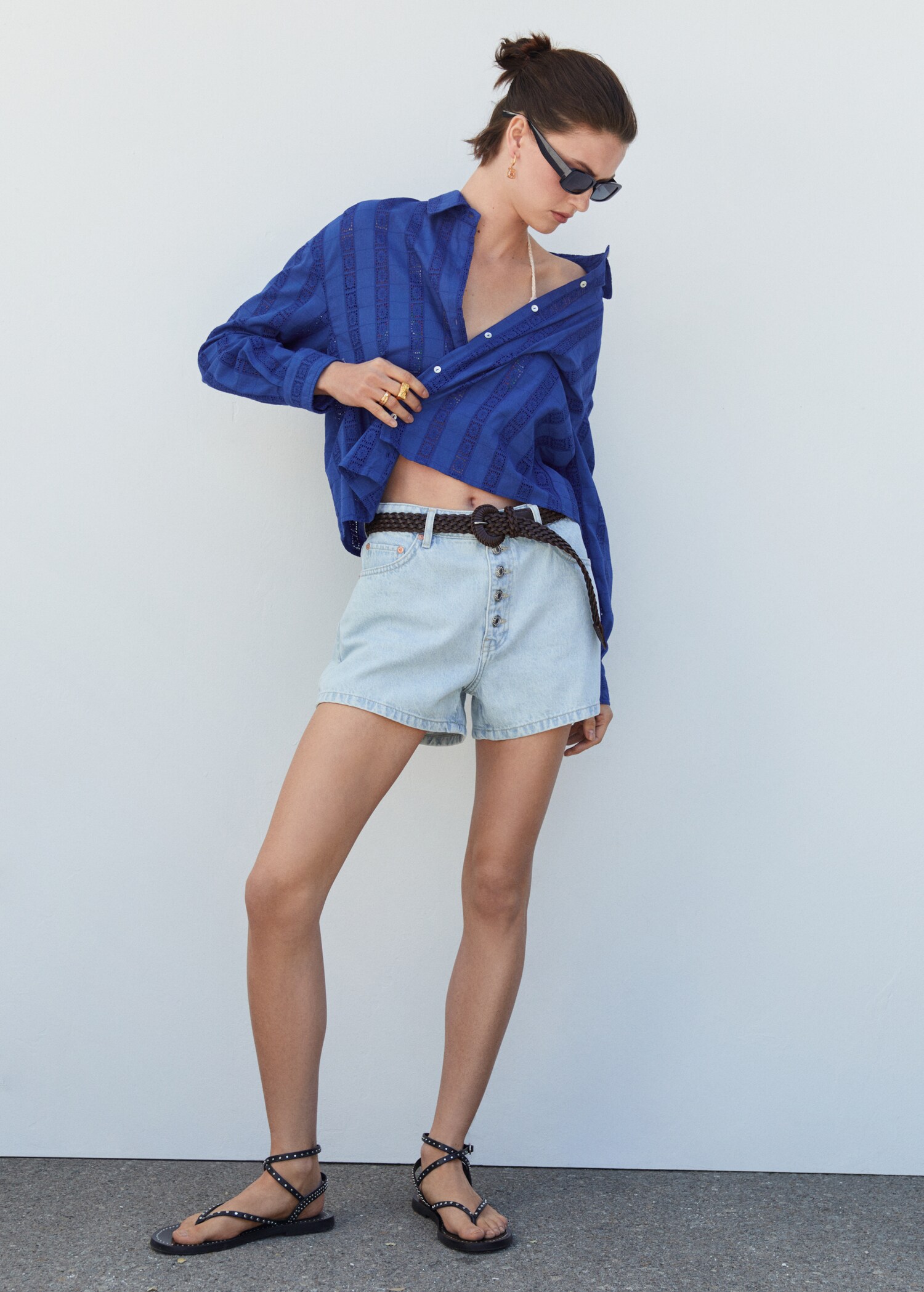 Embroidered cotton shirt - General plane