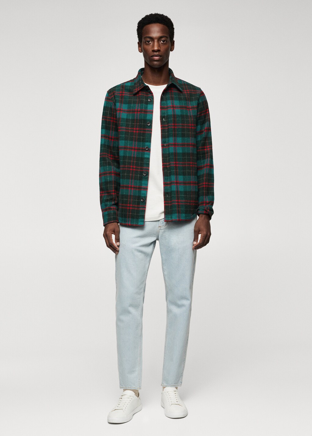 mnml】Dark Raw Edge Shaggy Check Shirt L MNML Raw Edge Flannel