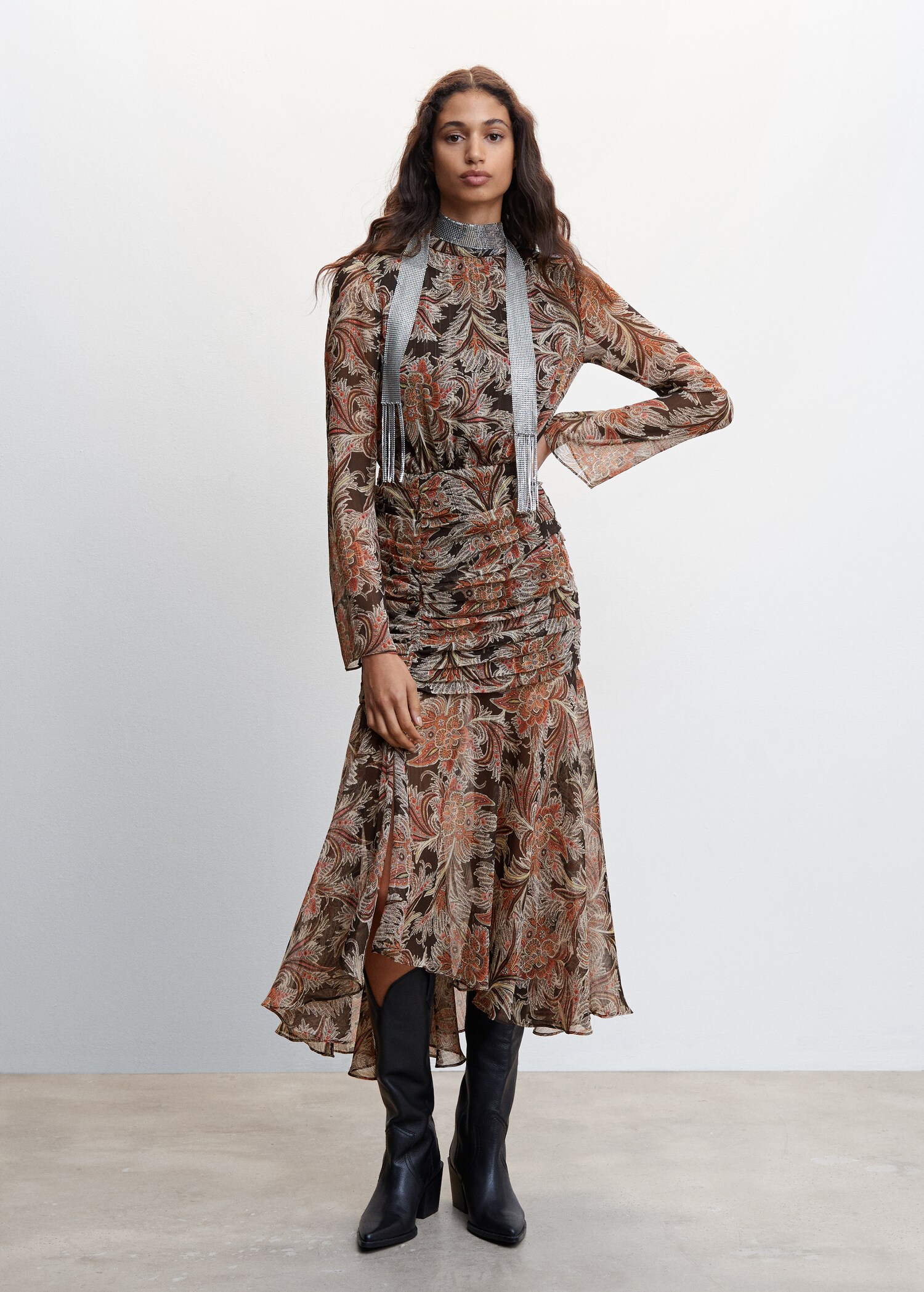 Paisley print dress - General plane