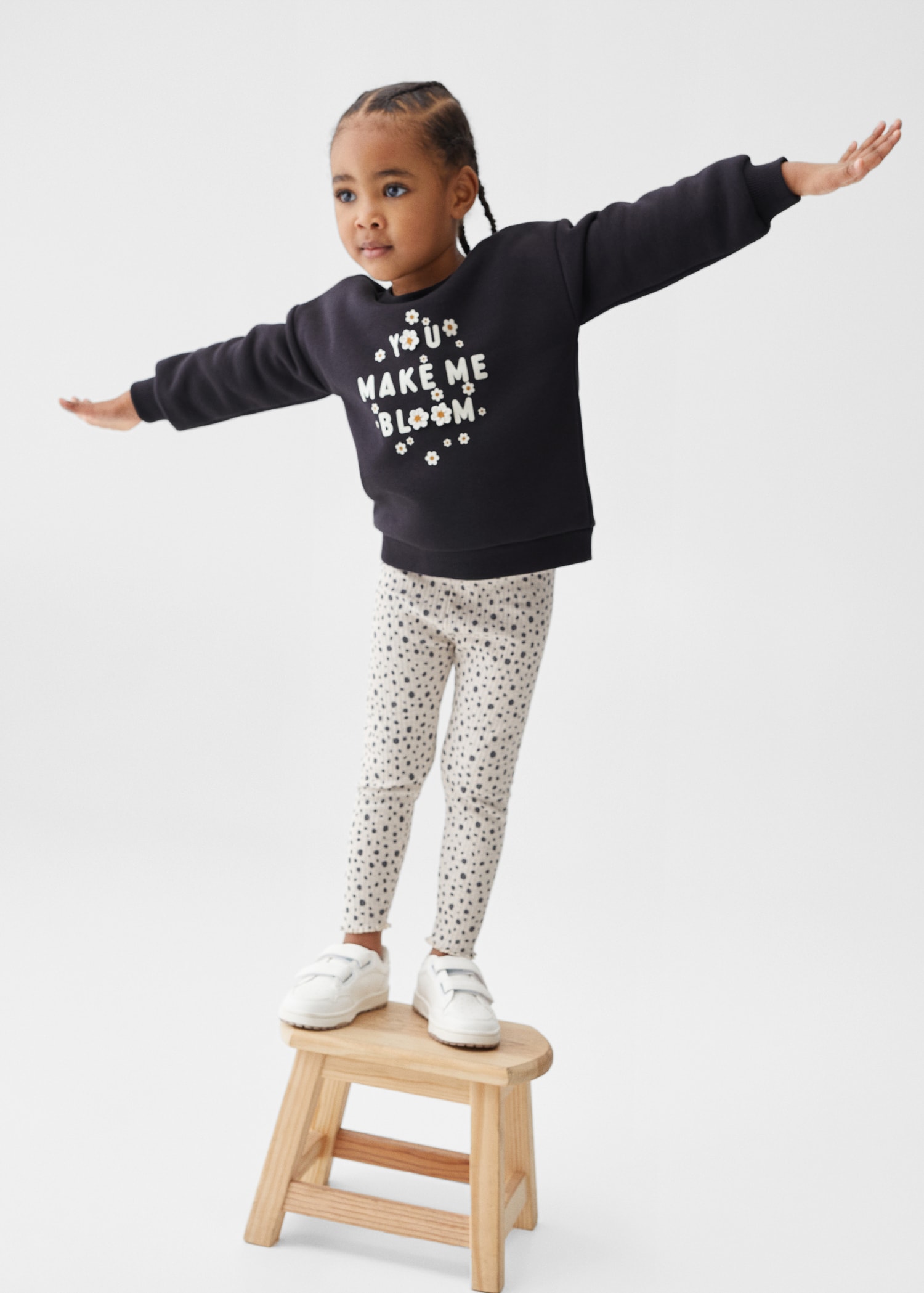 Leggings med ribber i bomull - Total bildeutsnitt