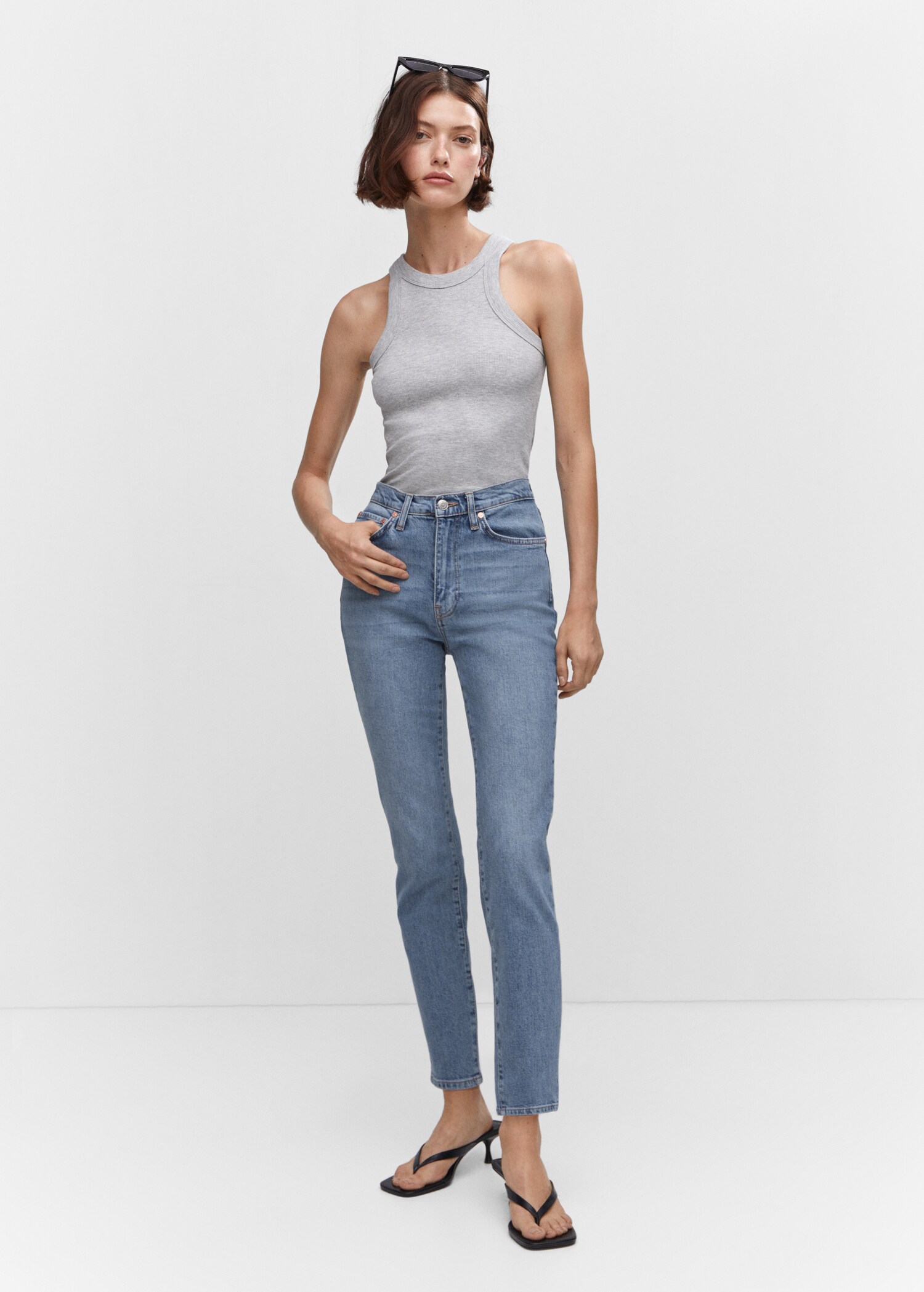 Jeans slim crop - Plano general