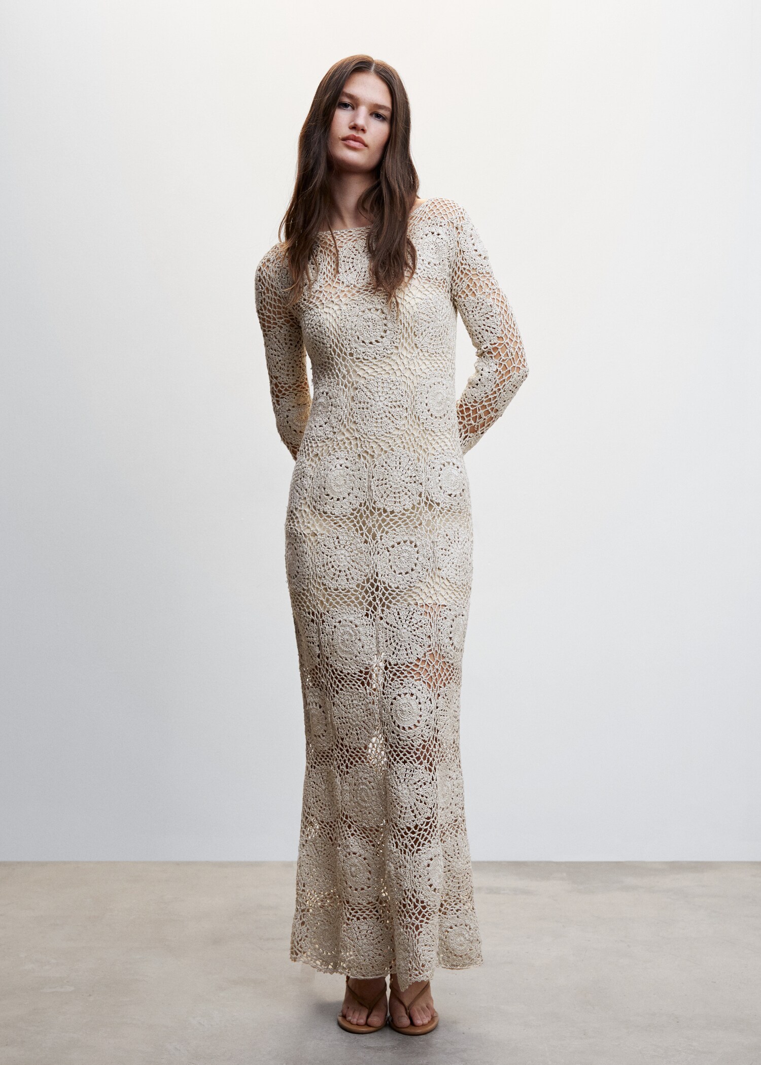 Crochet long dress - General plane