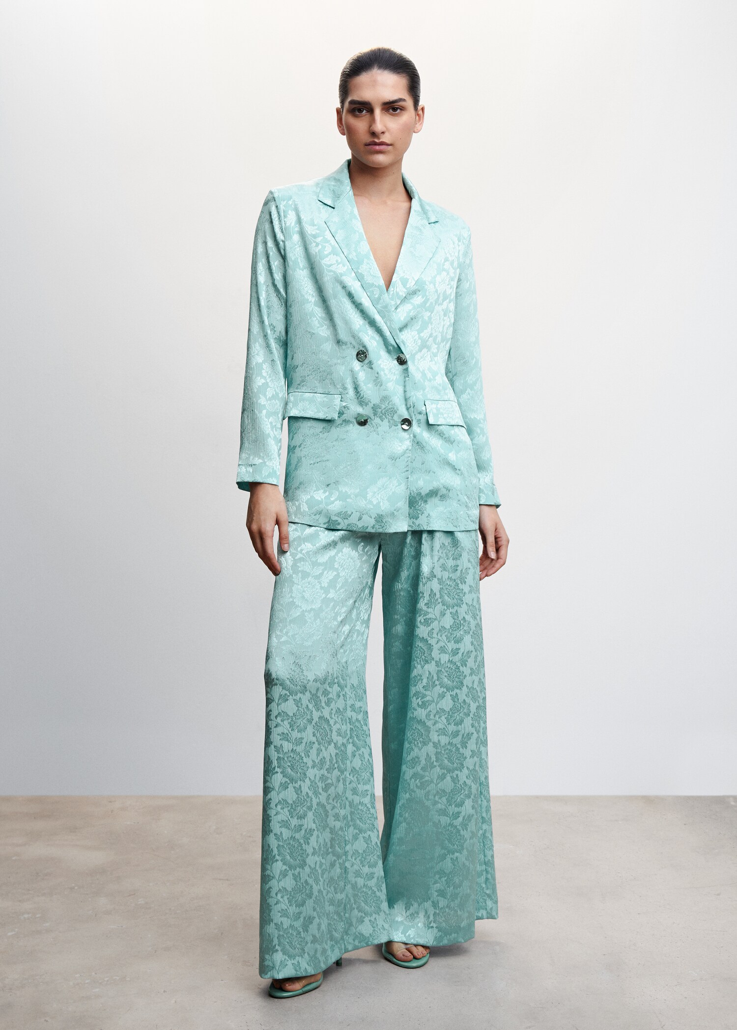 Jacquard suit jacket - General plane