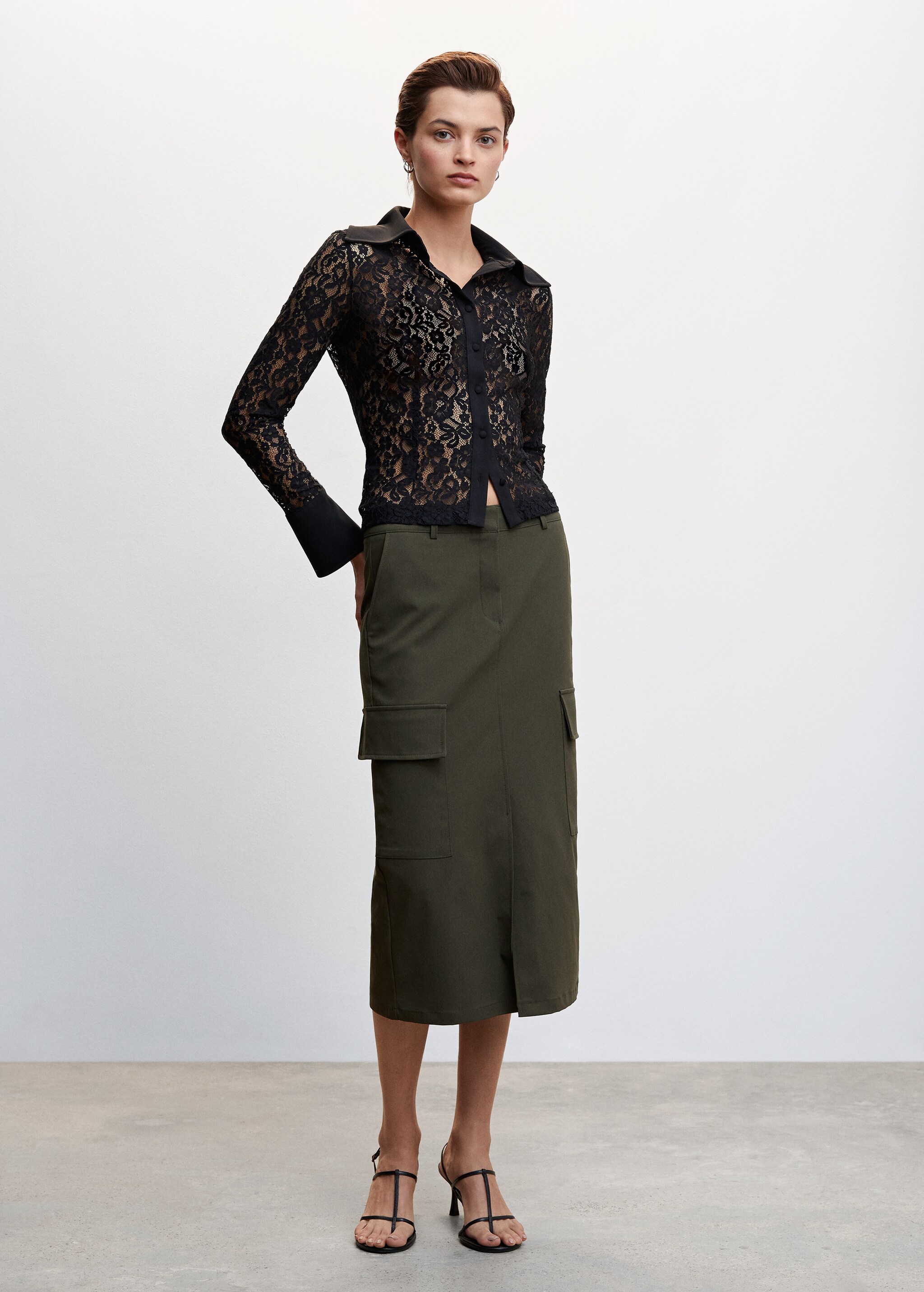 Pencil skirt with pockets - General plane