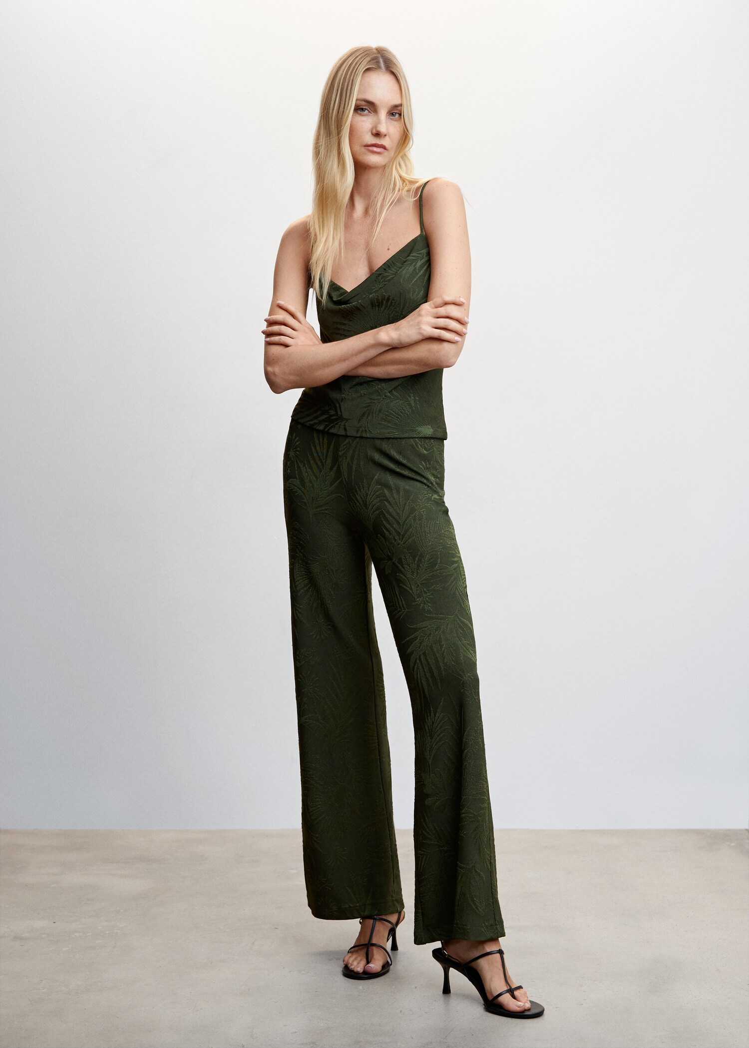 Pantalon palazzo jacquard - Plan général
