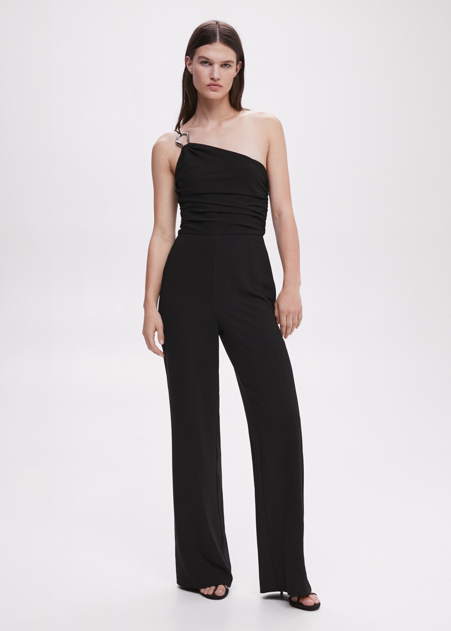 Asymmetrical jumpsuit with metallic detail - General plane